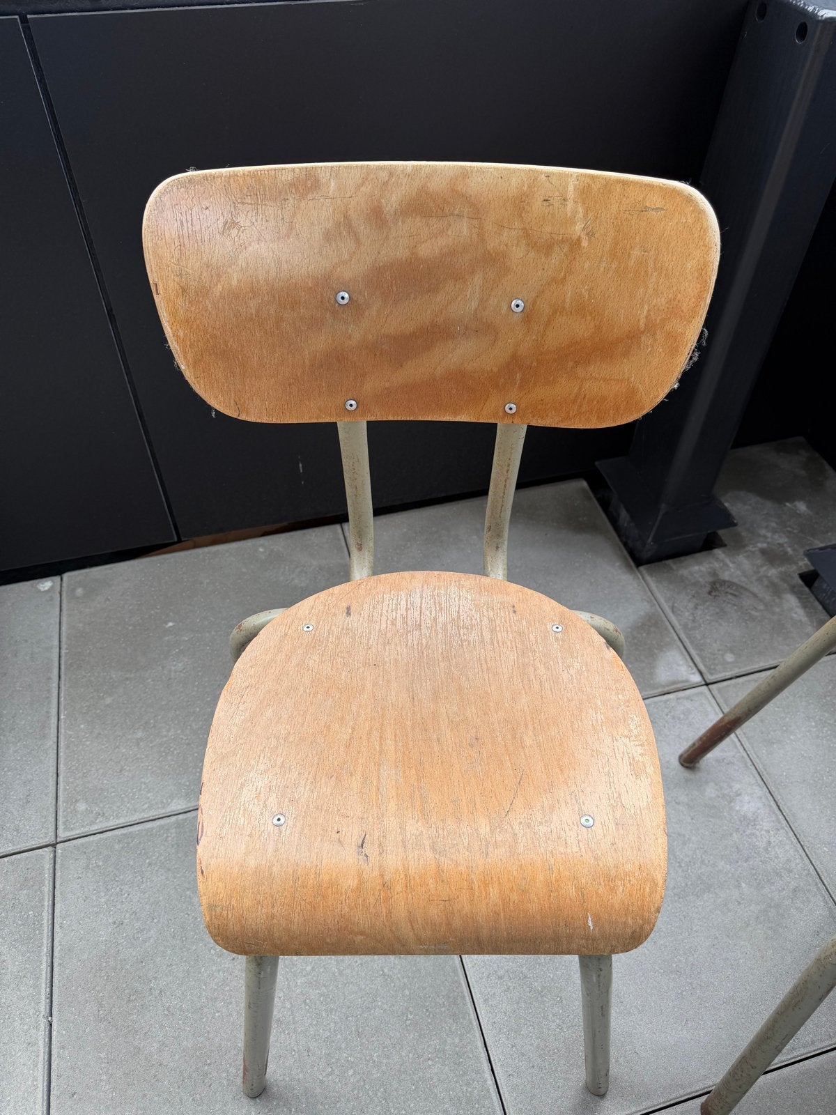 Set van 2 vintage schoolstoelen, Ophalen, Gebruikt, Twee, Overige kleuren