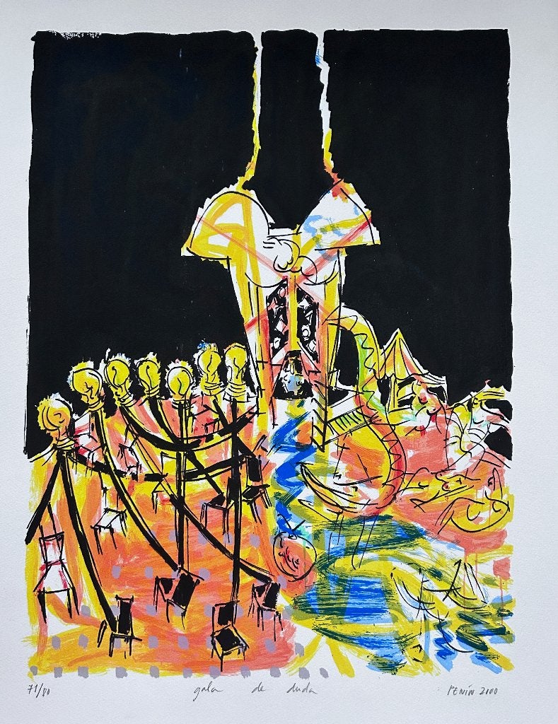 Zeefdruk Luis Penin   ZOMEROPRUIMING, Antiek en Kunst, Kunst | Litho's en Zeefdrukken, Gesigneerd, Verzenden, Zeefdruk