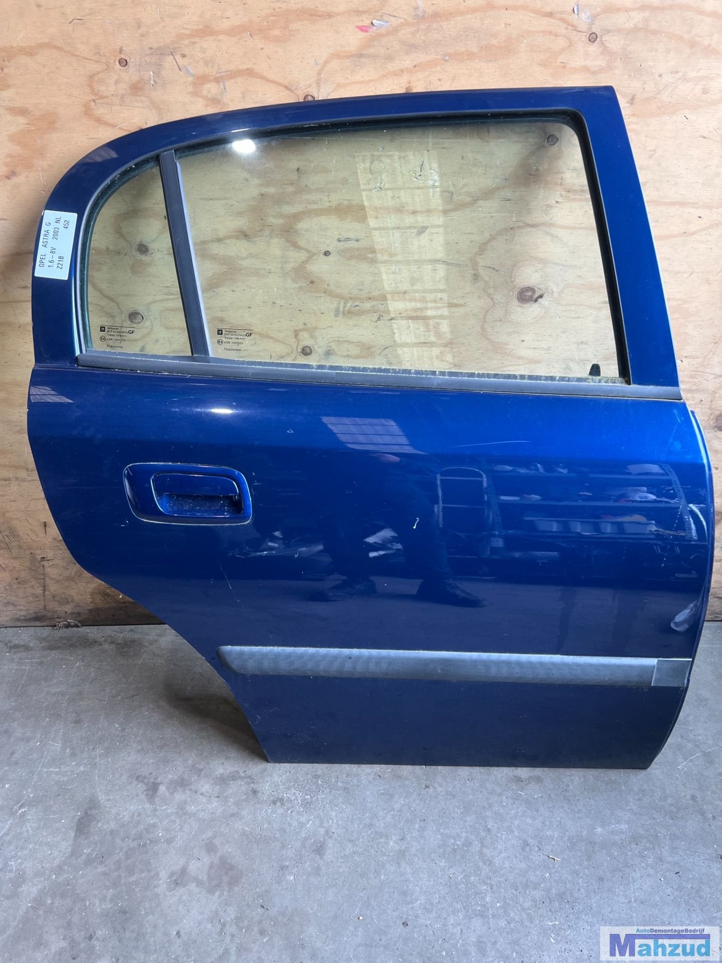 OPEL ASTRA G Blauw Z21B rechts achter deur portier 1997-2004, Gebruikt, Deur, Ophalen of Verzenden, Kontakt@opel-infoservice.de