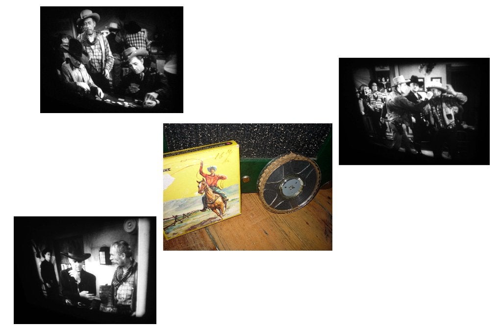 16mm film hopalong western Scene - silent zw/w -, Ophalen of Verzenden, 16mm film