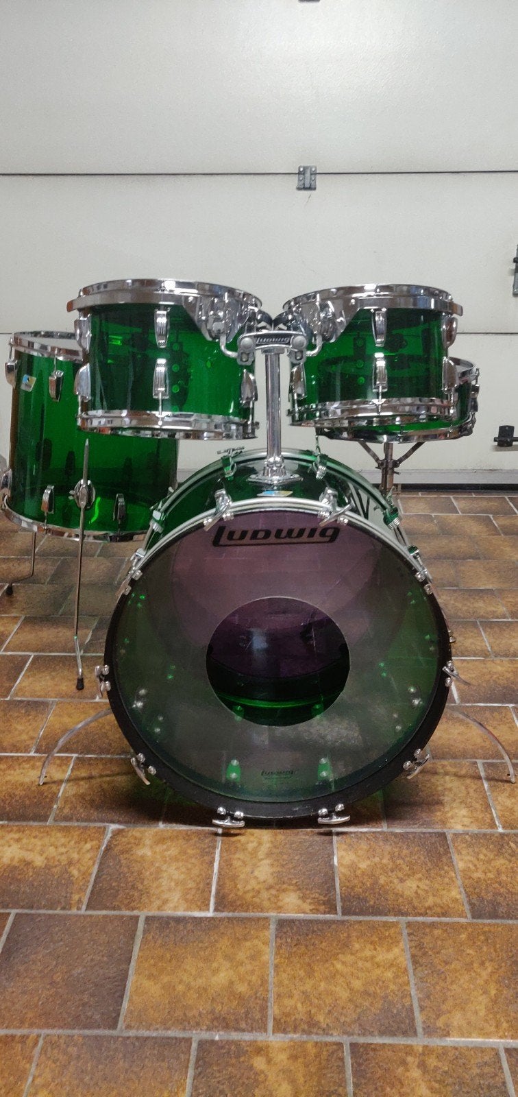 Vintage Ludwig Green Vistalite 1976, Ophalen, Gebruikt, Ludwig