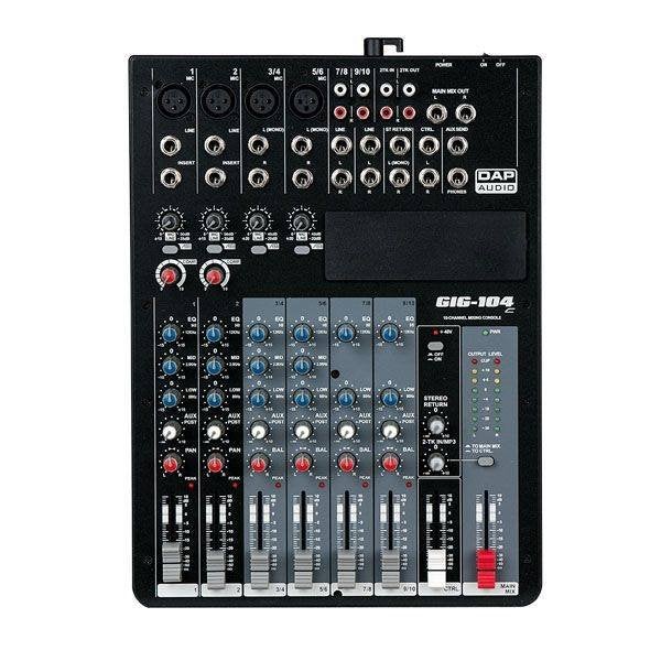 Dap 104c mixer zgan, Muziek en Instrumenten, Ophalen, Zo goed als nieuw, 5 tot 10 kanalen, Microfooningang