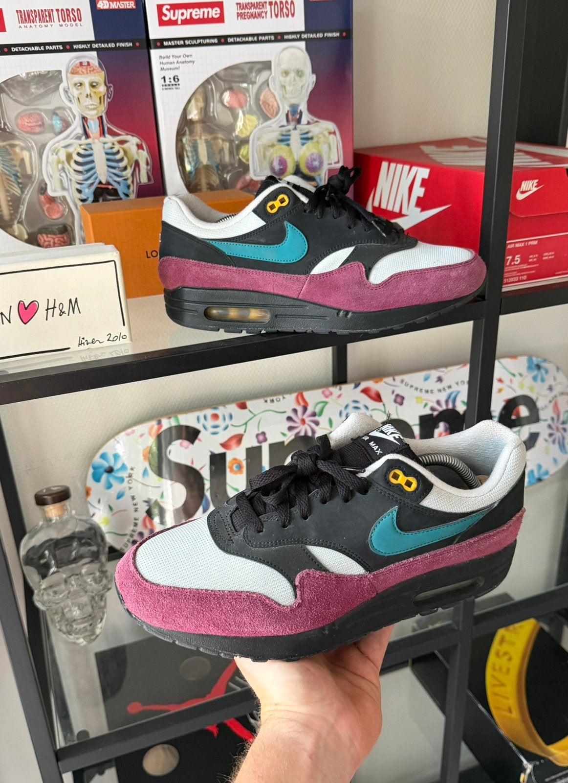 Nike Air Max 1 Geode Teal, Kleding | Heren, Schoenen, Zo goed als nieuw, Sneakers of Gympen, Overige kleuren, Ophalen of Verzenden