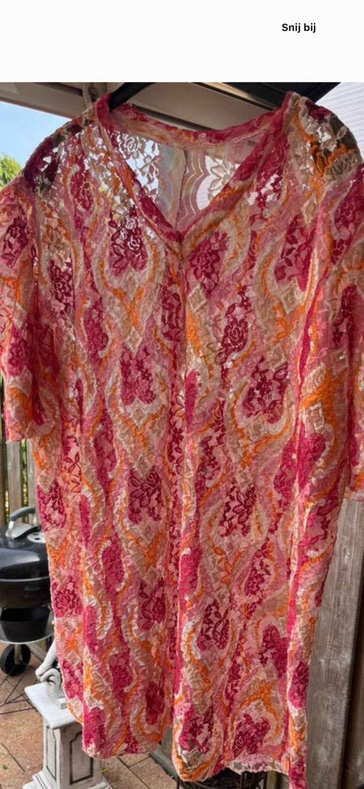 roze kanten shirt maat 50/52, Ophalen of Verzenden, Zo goed als nieuw, Roze, Shirt of Top