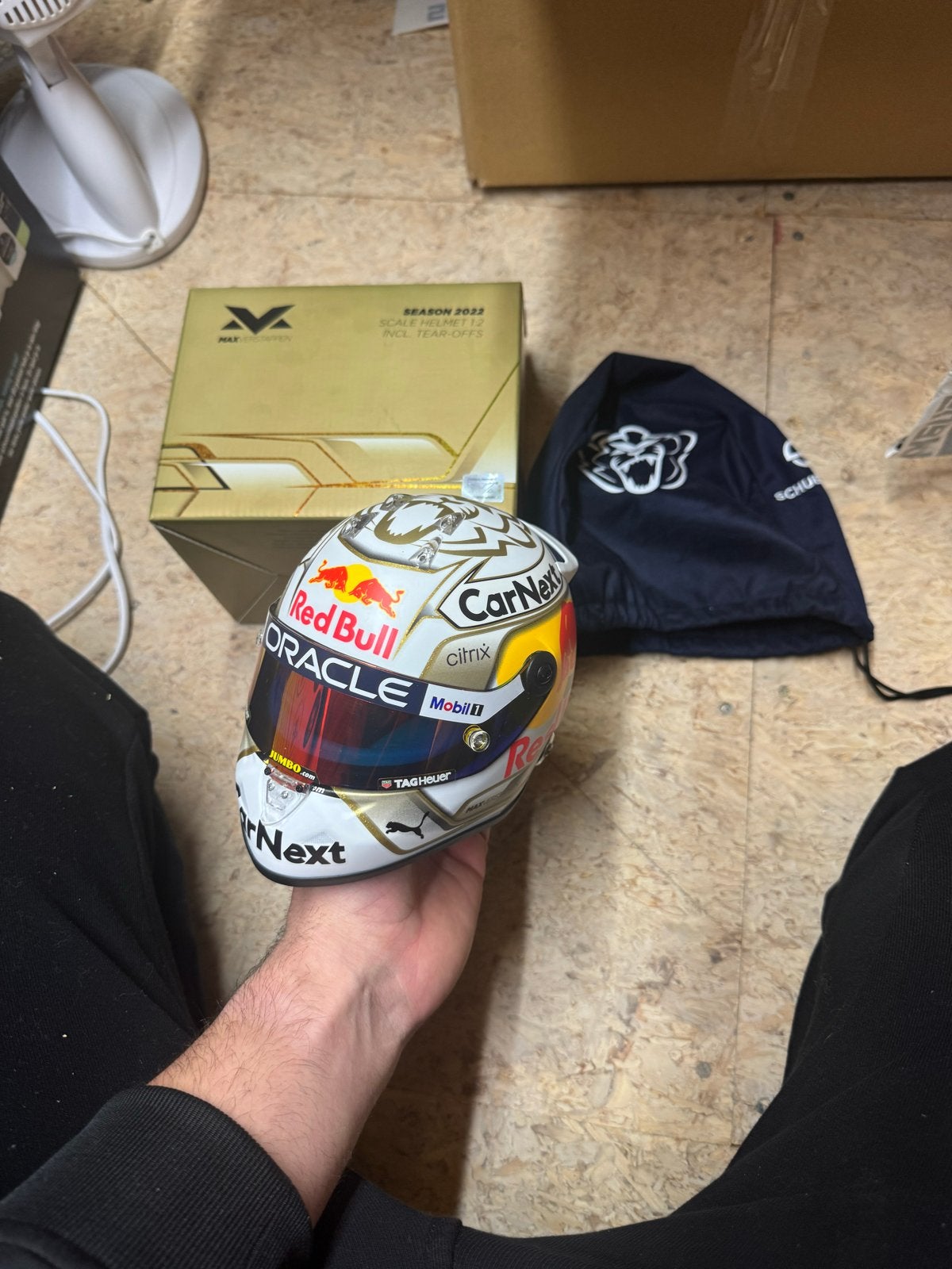 Max Verstappen schaalmodel helm 2023 1:2, Ophalen, Zo goed als nieuw, Formule 1