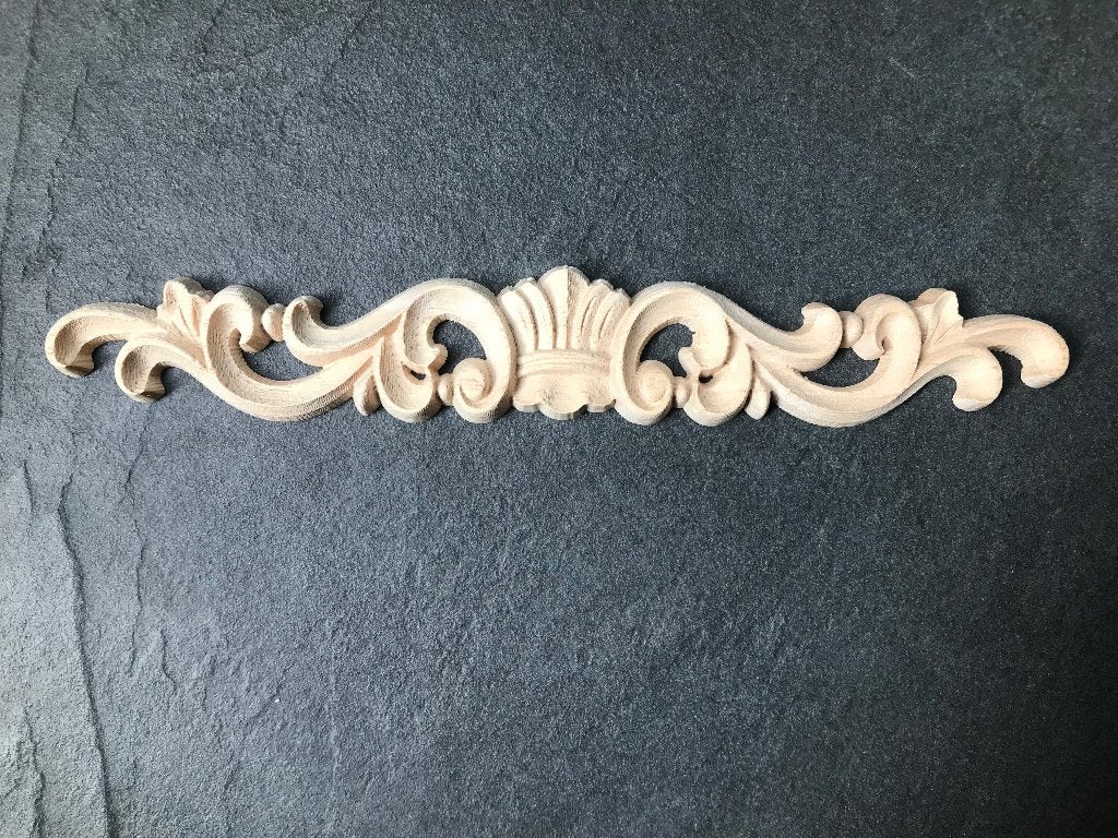 Houtsnijwerk ornament applique model kroon 20 cm hout, Brocante, Nieuw, Ophalen of Verzenden, https://verburgtvintage.nl/#contact