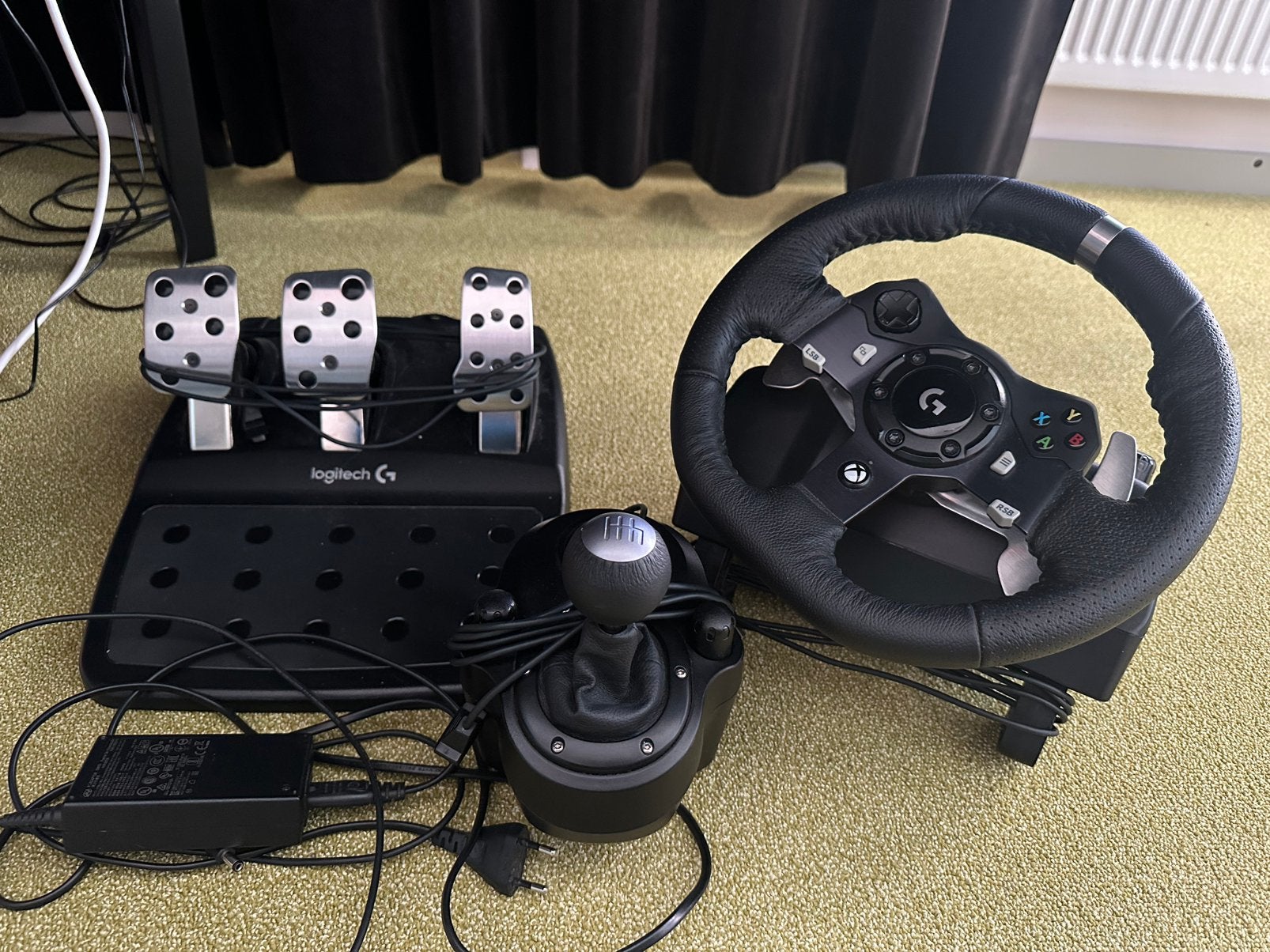 Logitech G290 Racestuur Set met Pedalen en Shifter, Ophalen, Racestuur, Force feedback, Zo goed als nieuw