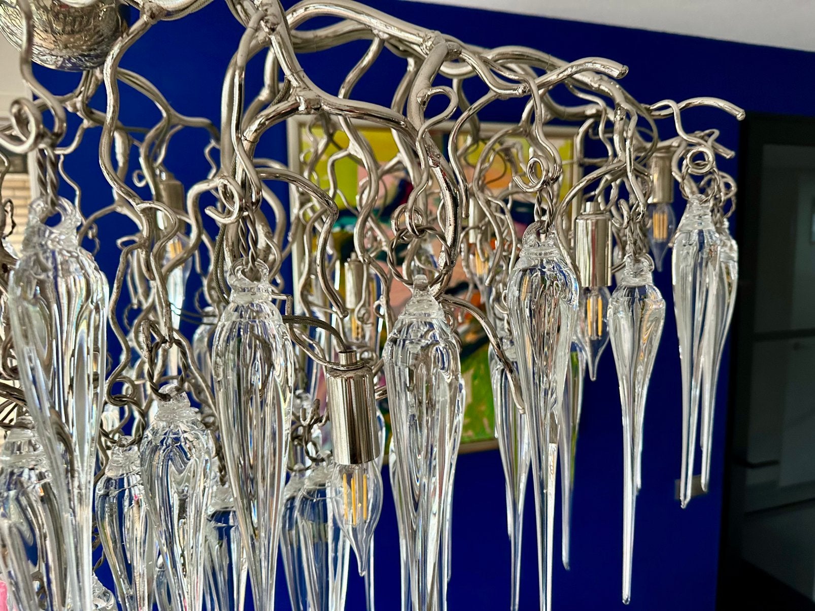 Gezocht: Brand Egmond kroonluchters Hollywood Glass Icicles, Ophalen, Gebruikt, Glas, E14 (klein)