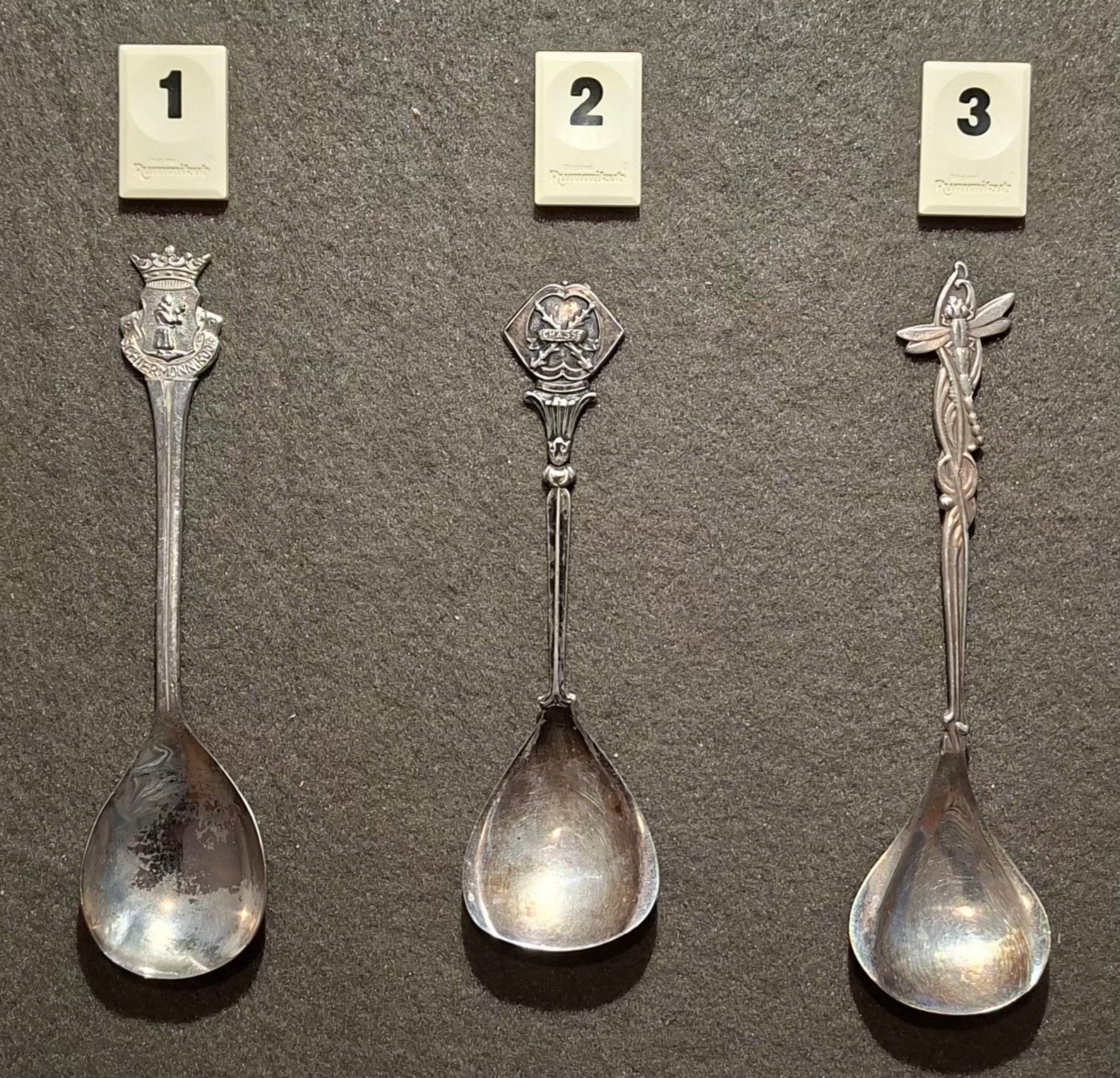 3 herinnering souvenir suikerlepeltjes, Ophalen of Verzenden