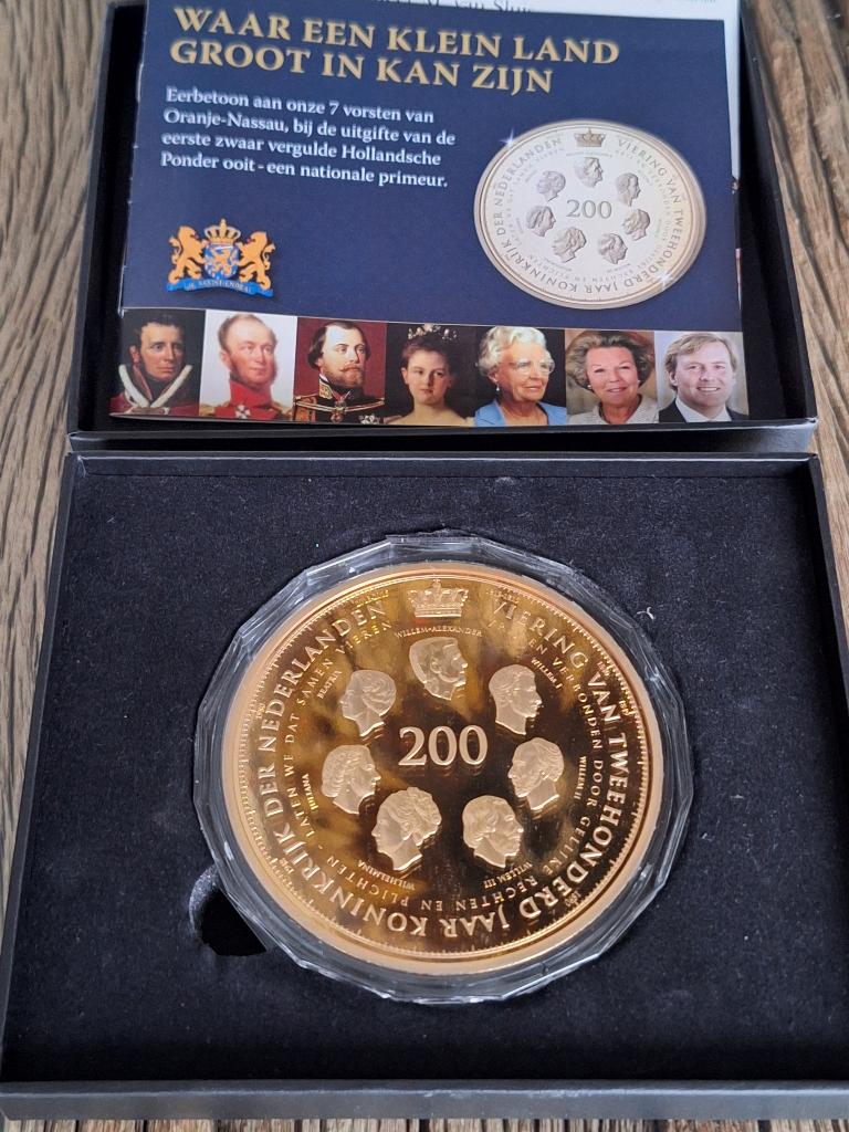 Hollandse ponder 200 jaar Koninkrijk der Nederlanden, Ophalen of Verzenden, Koningin Beatrix, Euro's, Setje