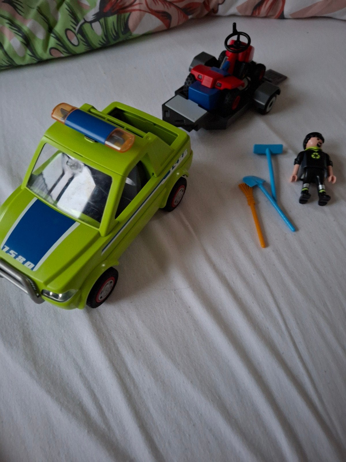 Playmobil City Life: Groenvoertuig met aanhanger en maaier, Gebruikt, Complete set, Voertuig, Ophalen of Verzenden