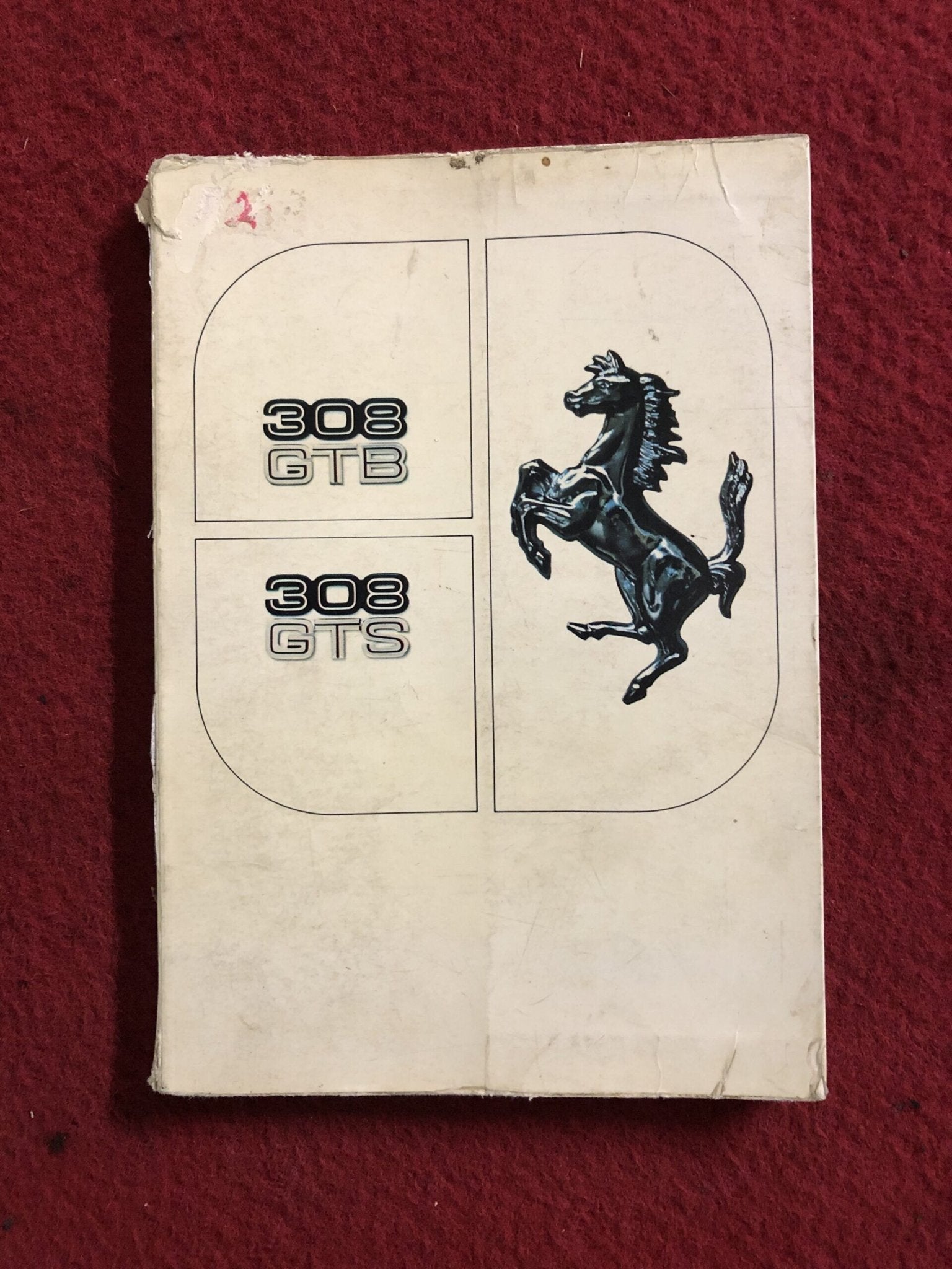 Ferrari 308 GTB / GTS instructieboekje, Ophalen of Verzenden