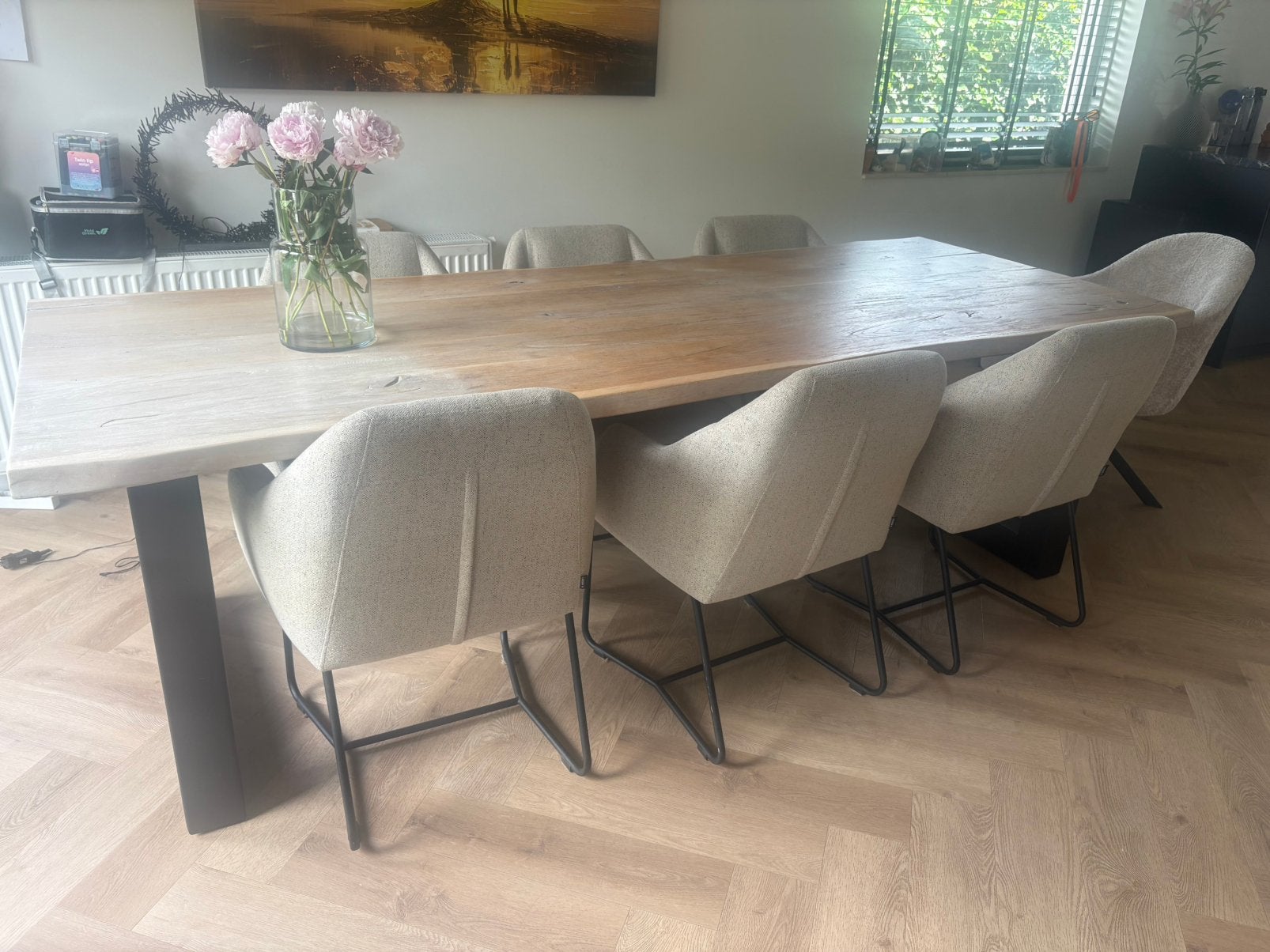 Goede kwaliteit eettafel, Ophalen, 200 cm of meer, 50 tot 100 cm, Zo goed als nieuw