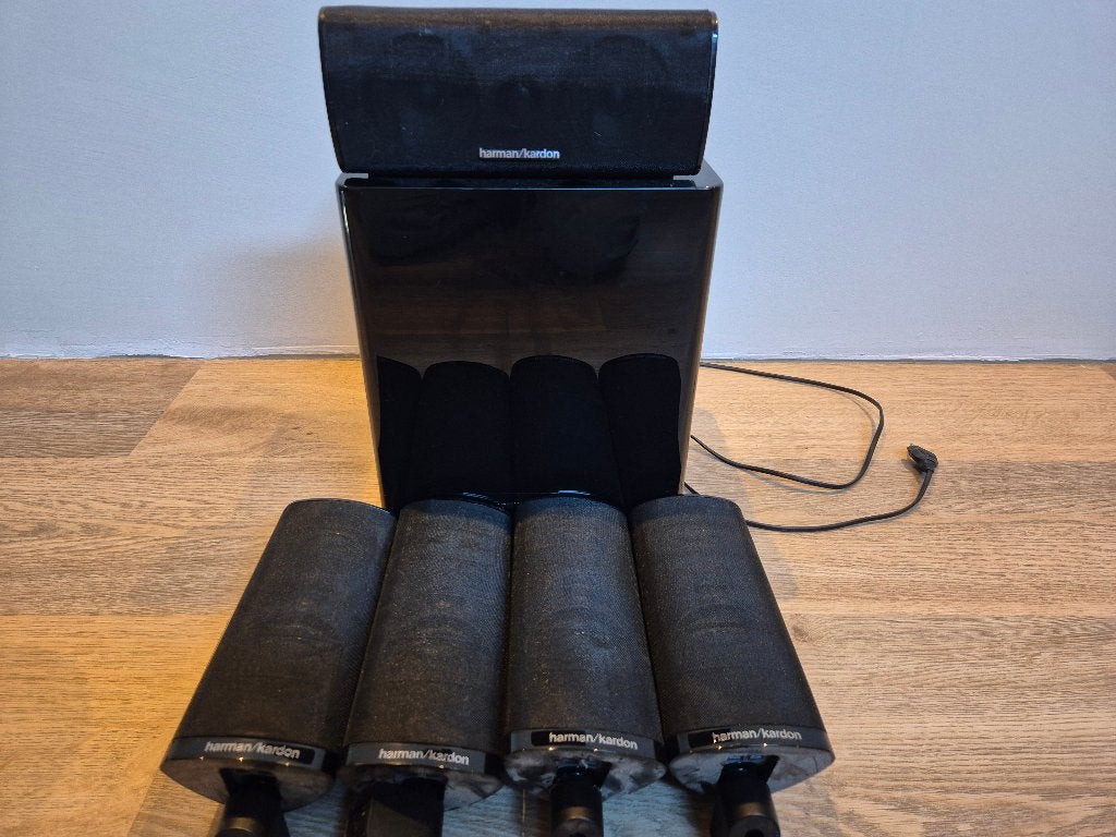 Harman Kardon TS11BQ speakerset met HKTS210SUB/230, Ophalen of Verzenden, Zo goed als nieuw, Speakerset, Harman Kardon