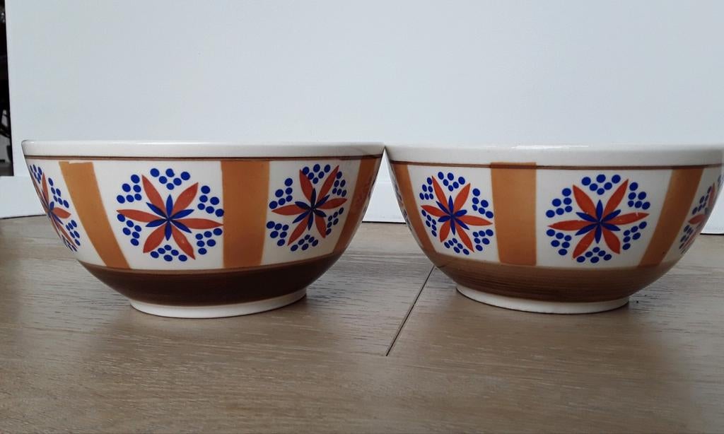 Vintage schaal (2) Heike GDR, 18,5cm in doorsnee, p.s., Antiek en Kunst, Ophalen of Verzenden