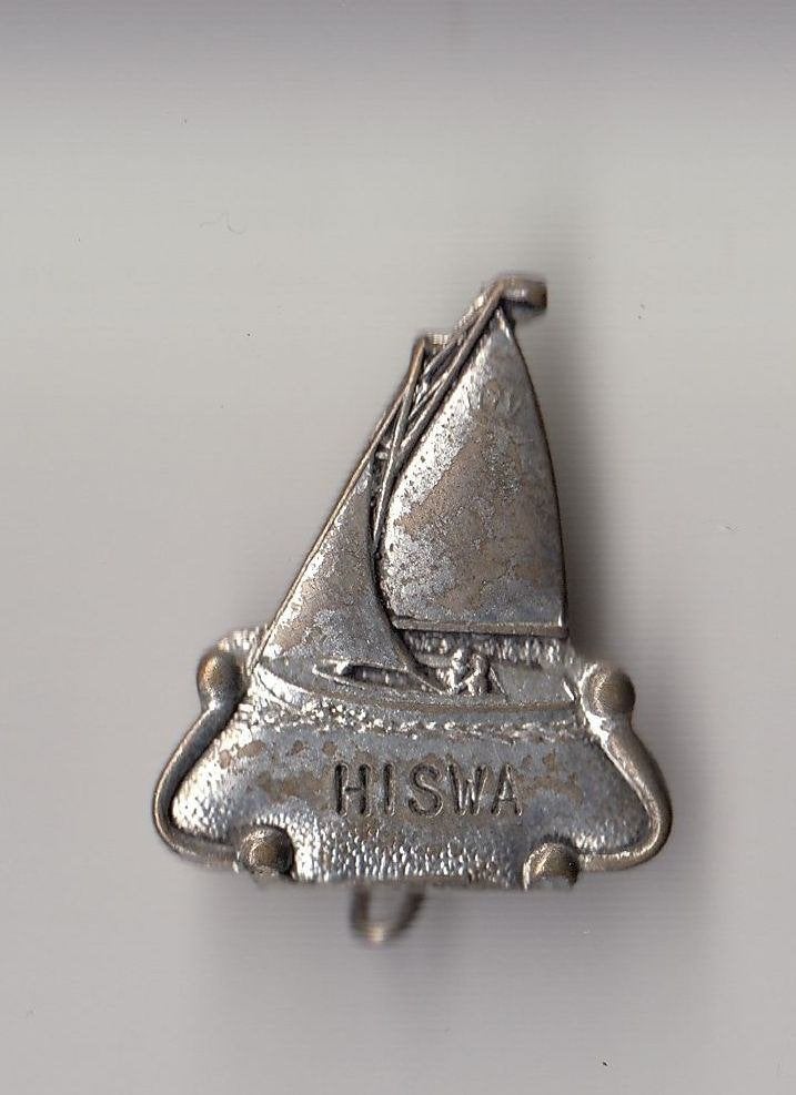 Hiswa Scheepvaart organisatie broche, Gebruikt, Niet vindbaar, Niet vindbaar, Speldje of Pin