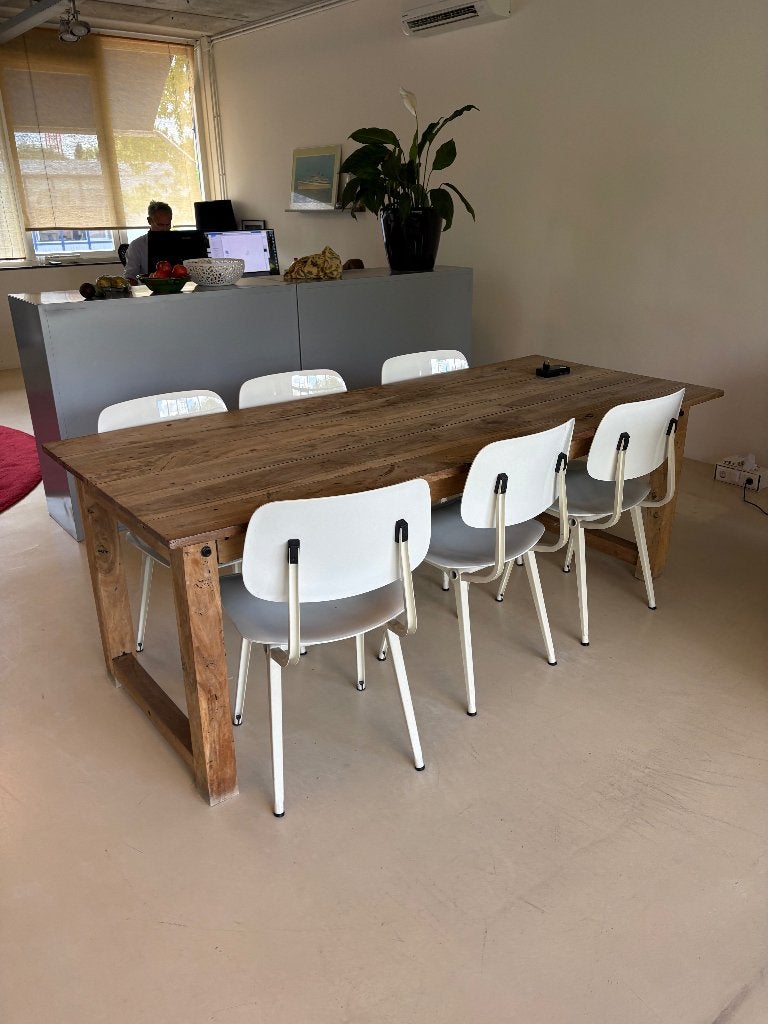 teak houten tafel, Ophalen, Gebruikt, 200 cm of meer, 50 tot 100 cm