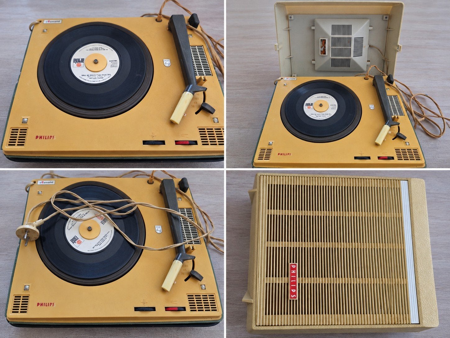 Vintage Philips platenspeler – retro jaren 60, Ophalen of Verzenden