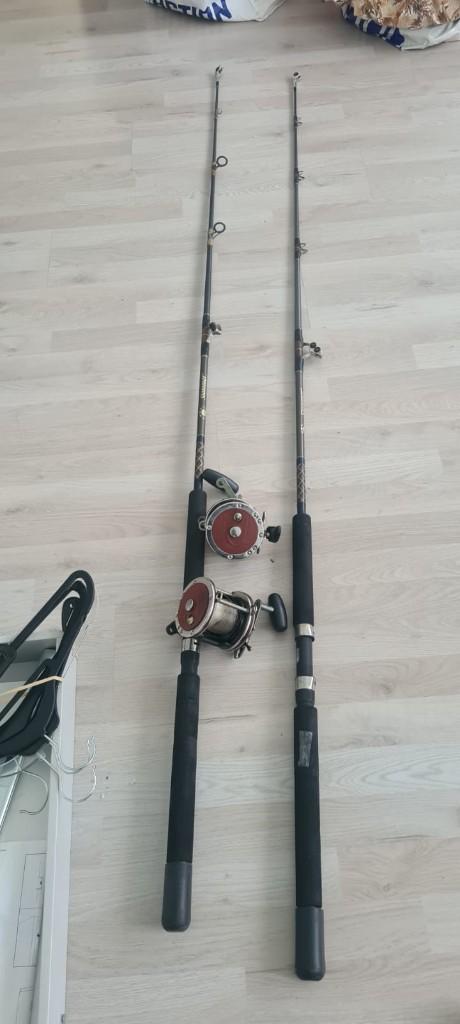 2x penn slammer zee hengel plus 2x penn molen, Ophalen, Zo goed als nieuw, Complete set