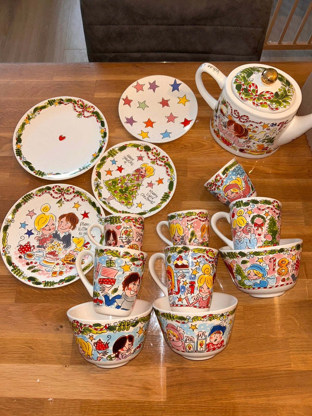 Blond Amsterdam kerstservies, Ophalen, Zo goed als nieuw, Aardewerk