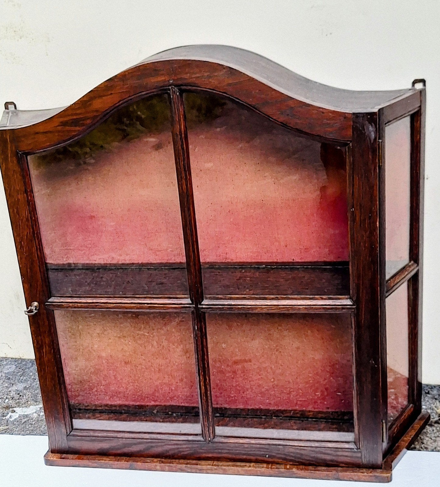 Antiek houten vitrinekastje - 50 cm, Antiek en Kunst, Antiek | Meubels | Kasten, Ophalen