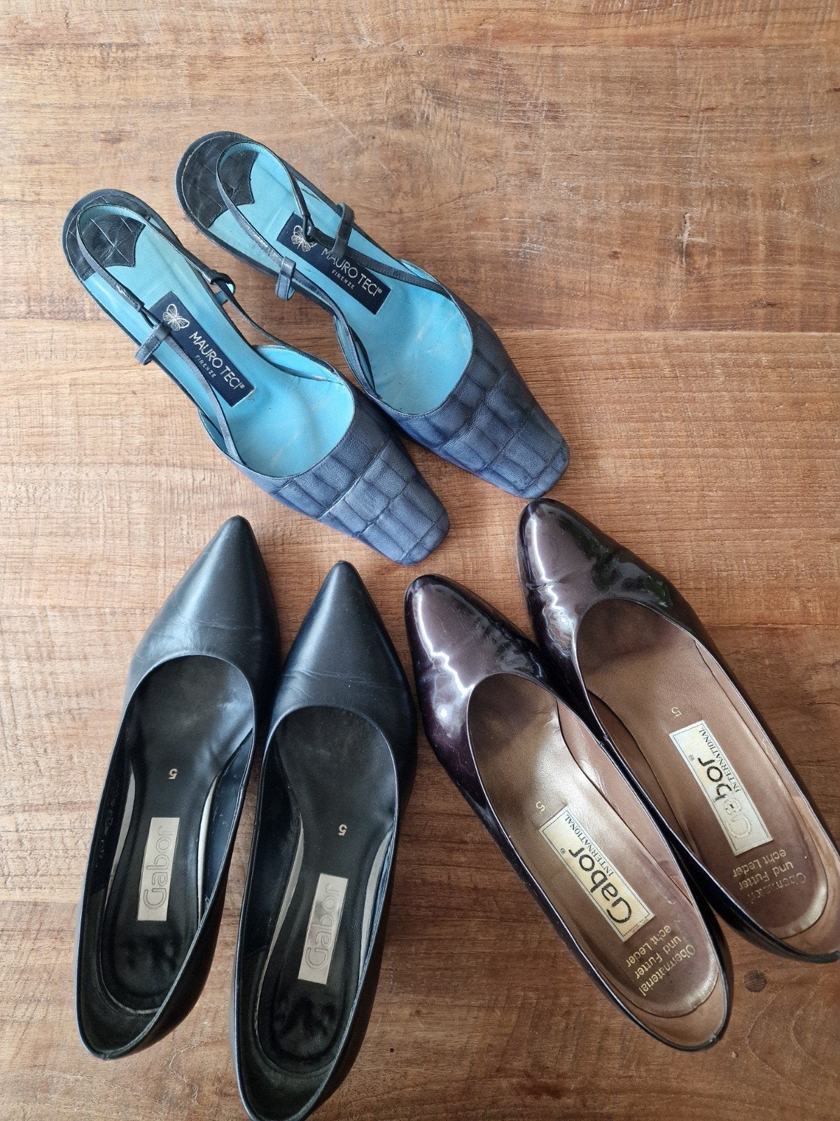 Drie paar nette damesschoenen maat 5 (38), Kleding | Dames, Pumps, Zwart, Ophalen of Verzenden, Gedragen
