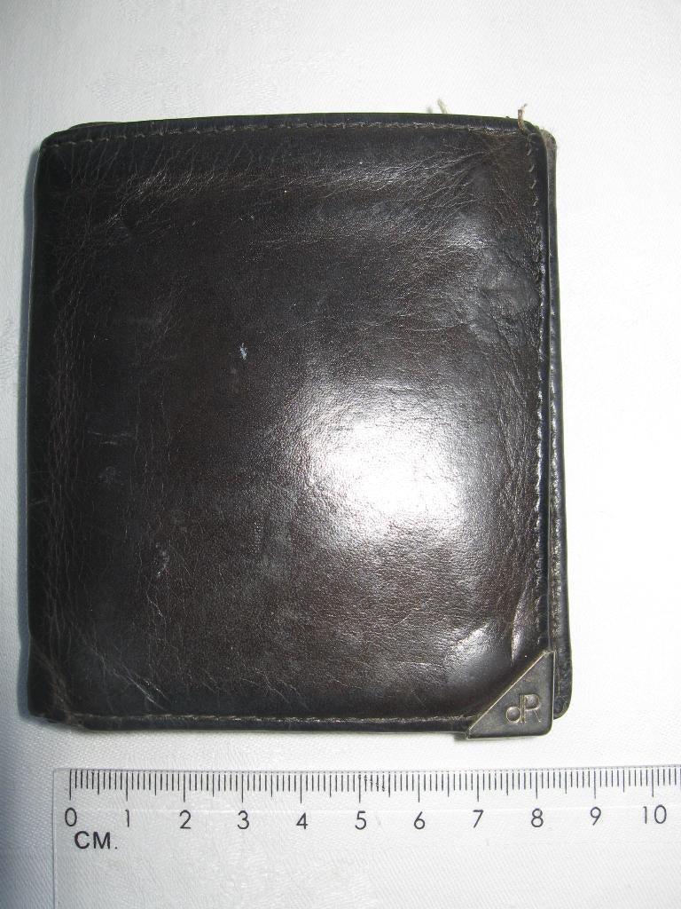 dR De Rooij Rooy klein leren portemonneetje, Sieraden, Tassen en Uiterlijk, Portemonnees, Ophalen of Verzenden, Gebruikt, Bruin