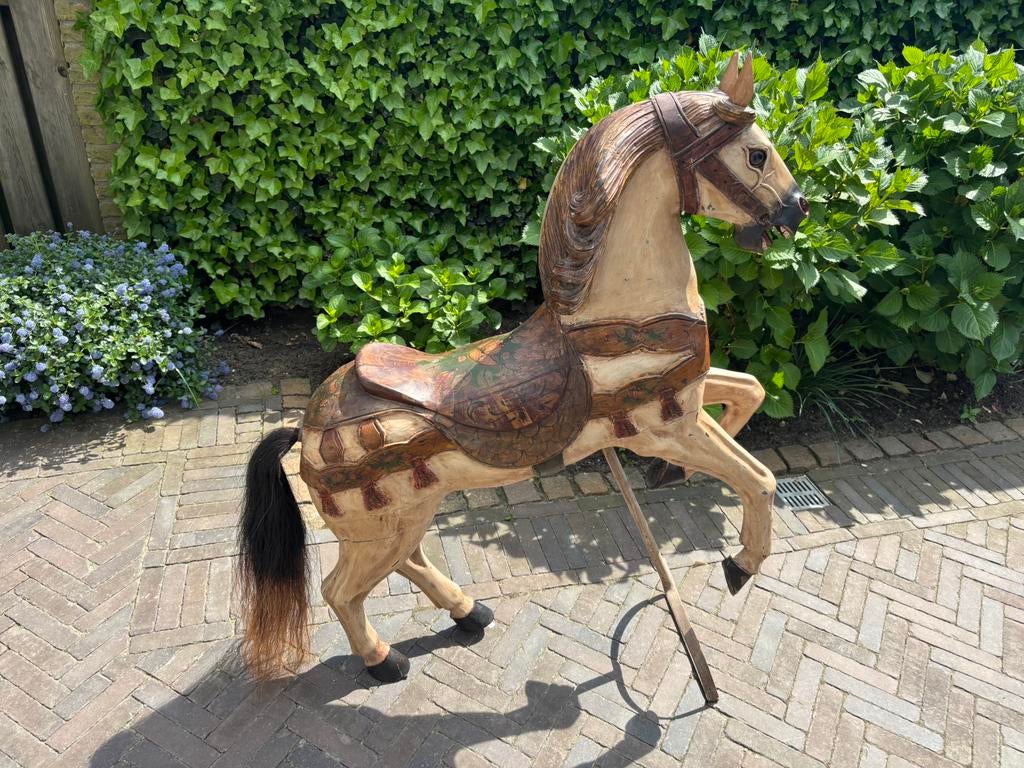 Mooi antiek hout paard, Antiek en Kunst, Ophalen