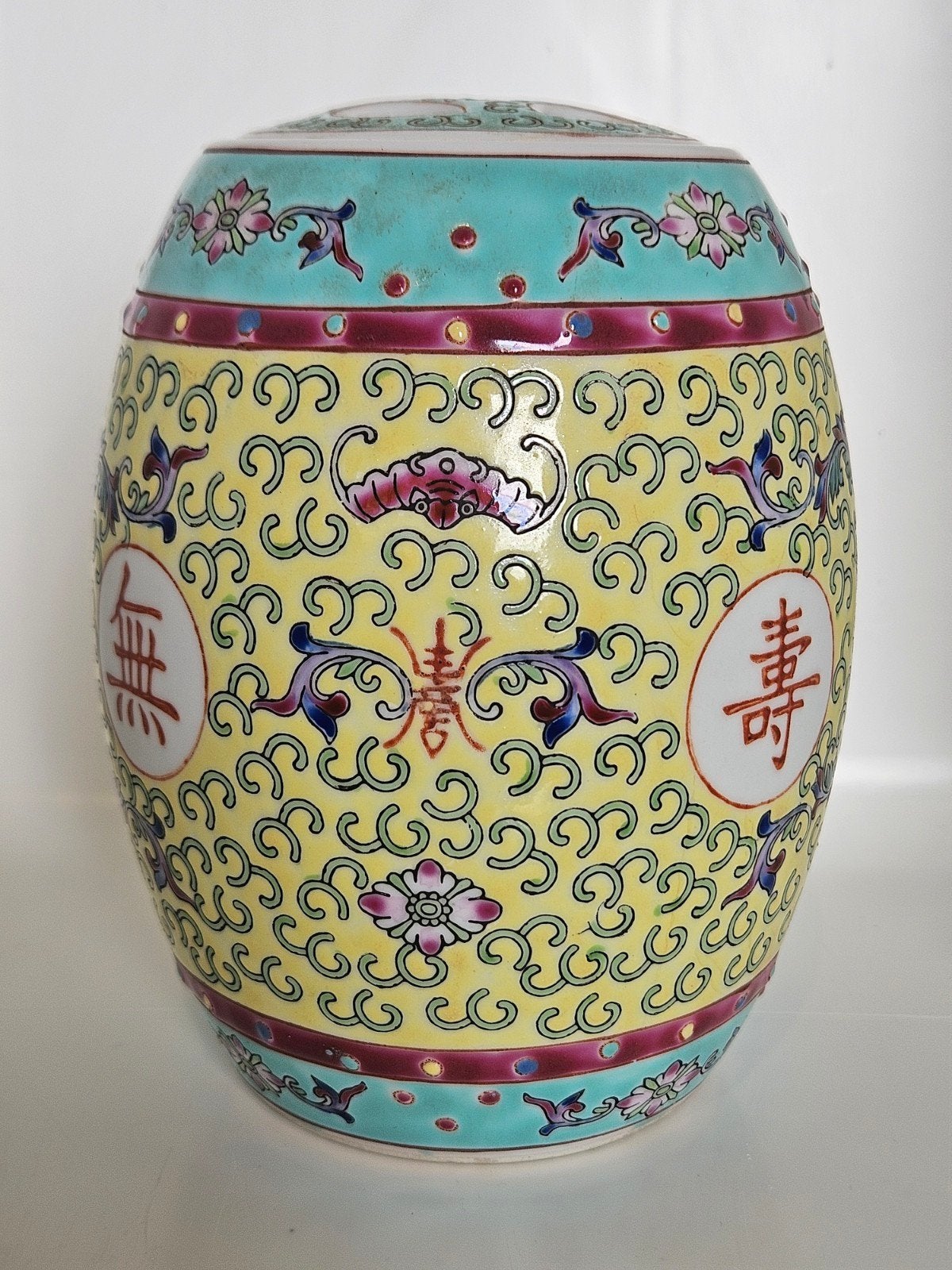 Vintage Chinees porselein dekselvaas vaas dekselpot 16 cm, Antiek en Kunst, Antiek | Porselein, Verzenden