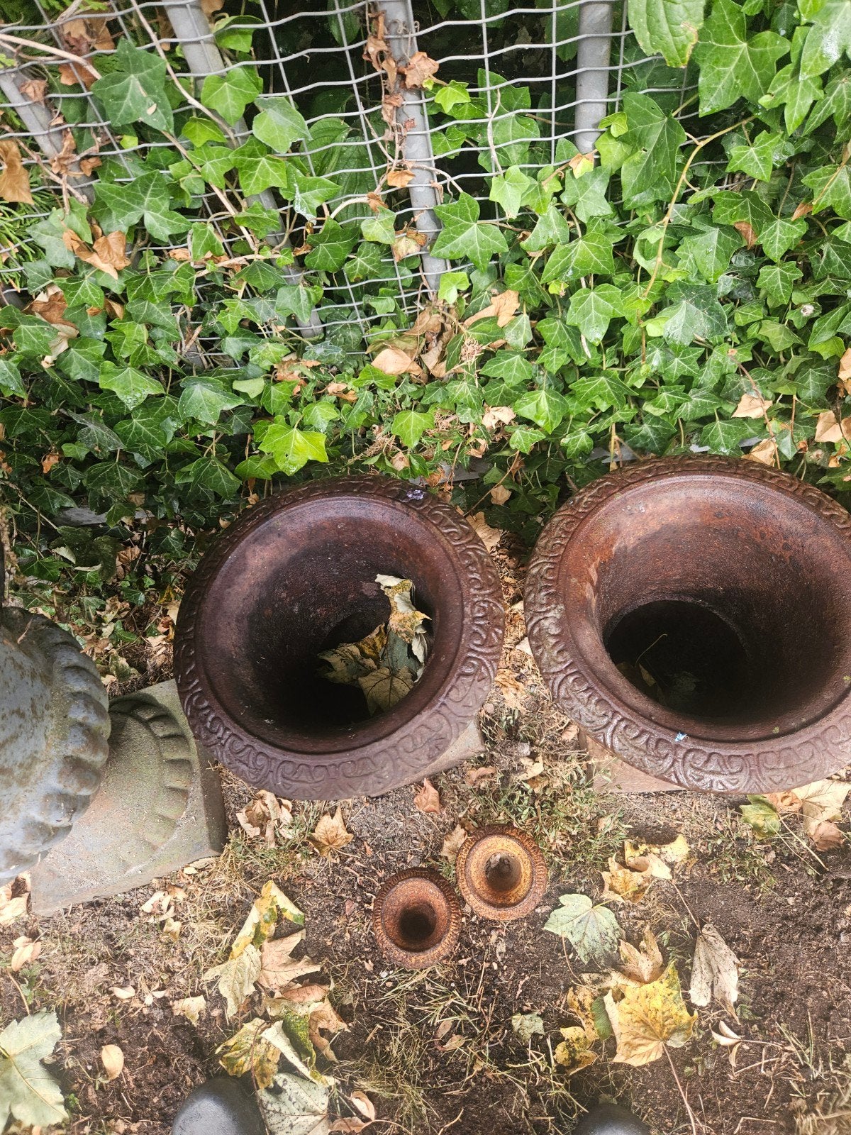gietijzeren bloem potten, Tuin en Terras, Ophalen, Gebruikt