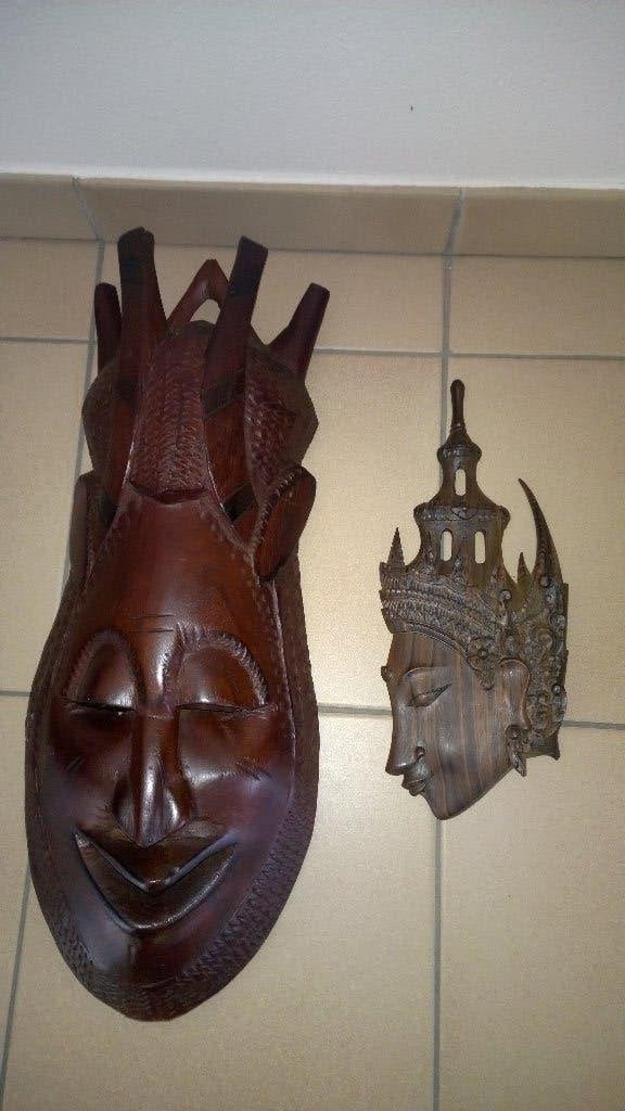 Houten maskers, Antiek en Kunst, Ophalen of Verzenden, Hout, Masker