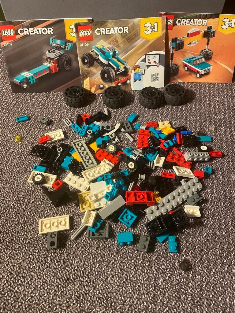 Lego Creator blauwe monstertruck 31101, Ophalen of Verzenden, Zo goed als nieuw, Compleet, Lego