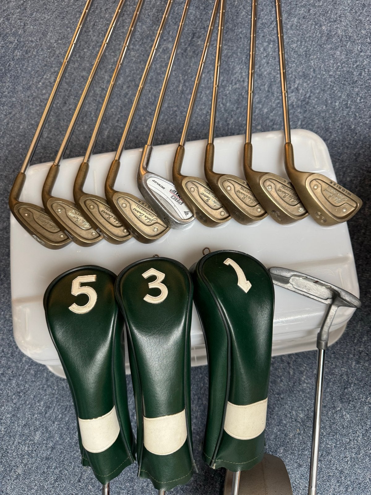 Golfset met Tas en Trolley - John Burns Continental, Ophalen of Verzenden, Gebruikt, Set, Overige merken