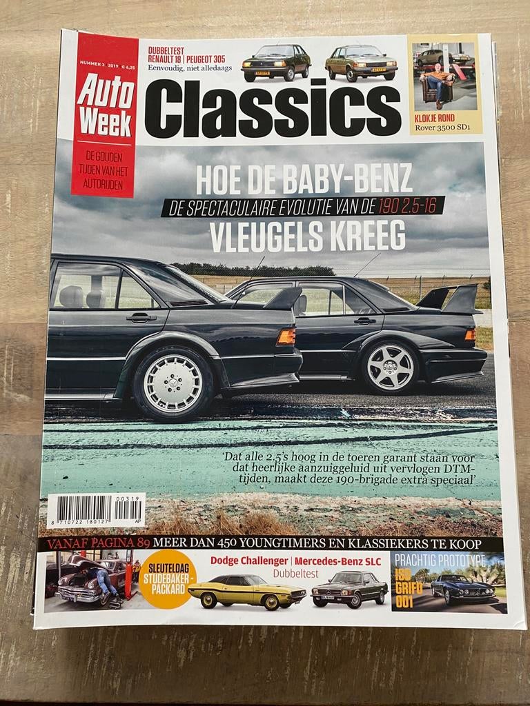 AutoWeek Classics 3 - 2019, Mercedes-Benz 190 2.5-16, Ophalen of Verzenden, Zo goed als nieuw, Algemeen