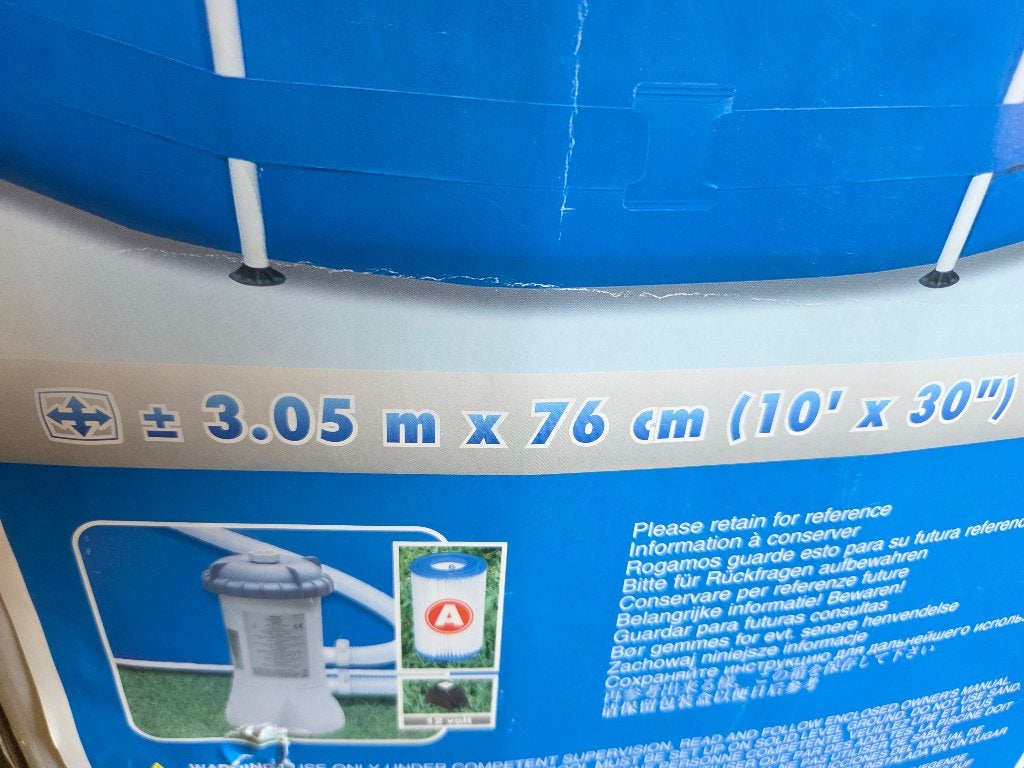 intex zwembad rond 3,05 meter, T olde grej, Minder dan 80 cm, Rond, 300 cm of meer