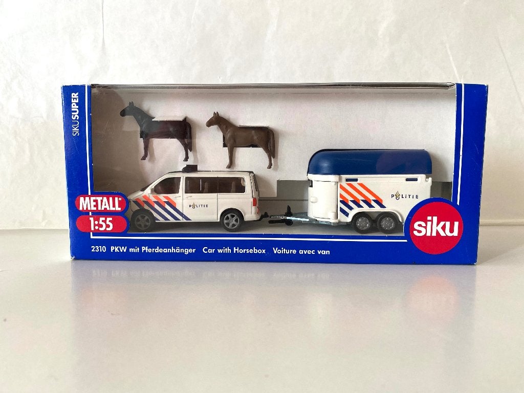 Siku 2310 Volkswagen transporter + paardentrailer + paarden, Ophalen of Verzenden, Nieuw, Bus of Vrachtwagen, SIKU