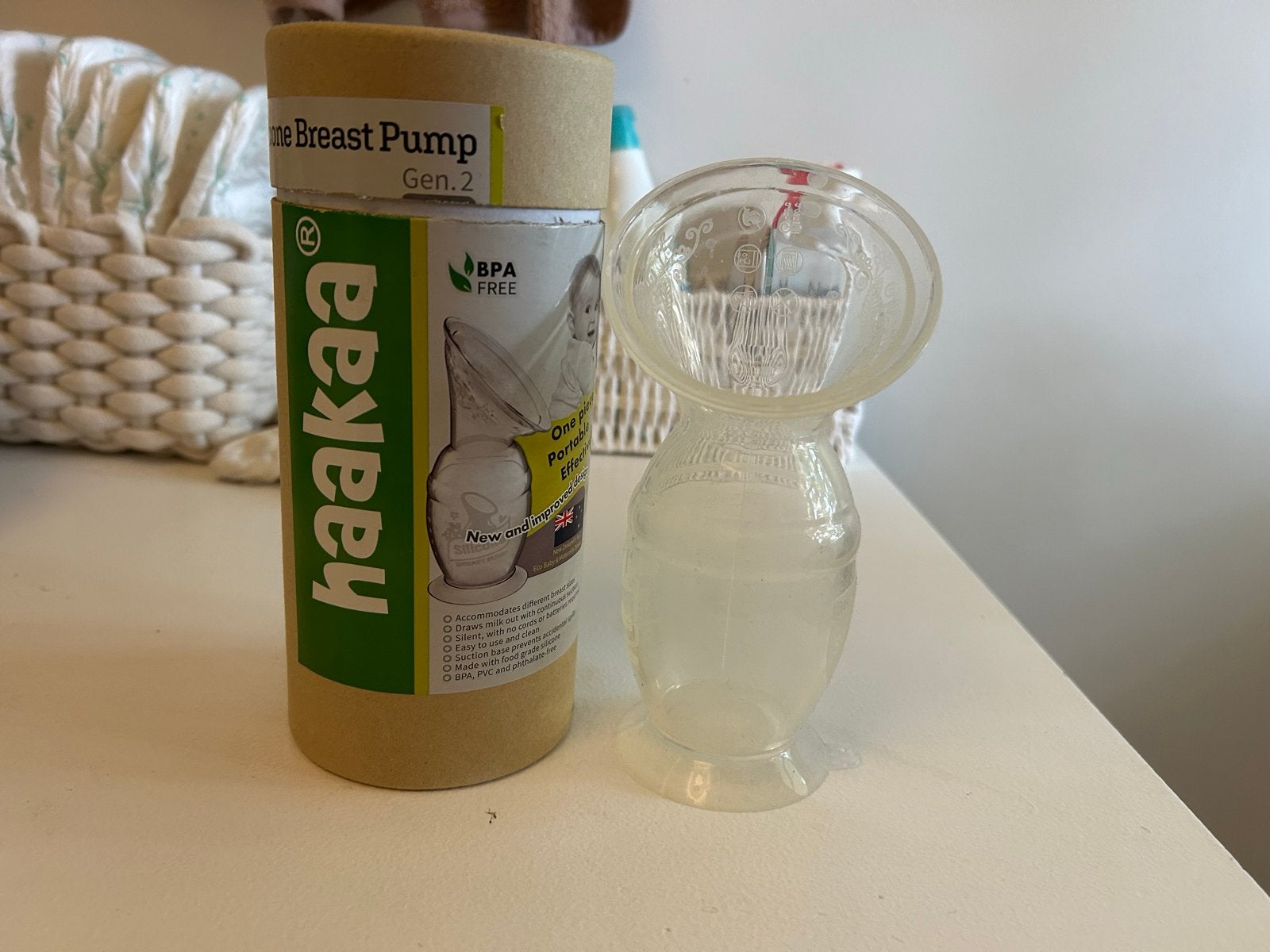 Haakaa Silicone Borstkolf Gen. 2 - BPA-vrij en Draagbaar, Overige merken, Gebruikt, Borstkolf, Ophalen of Verzenden