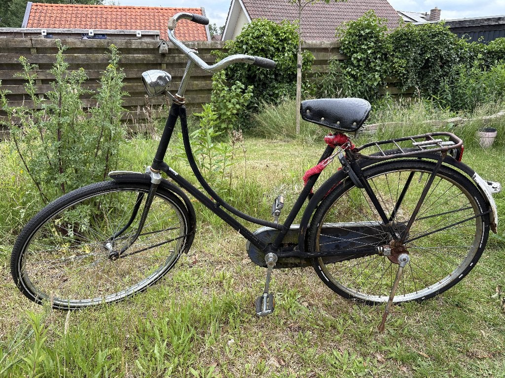 Omafiets Gazelle zwart, Ophalen, Terugtraprem, Gebruikt, 56 cm of meer