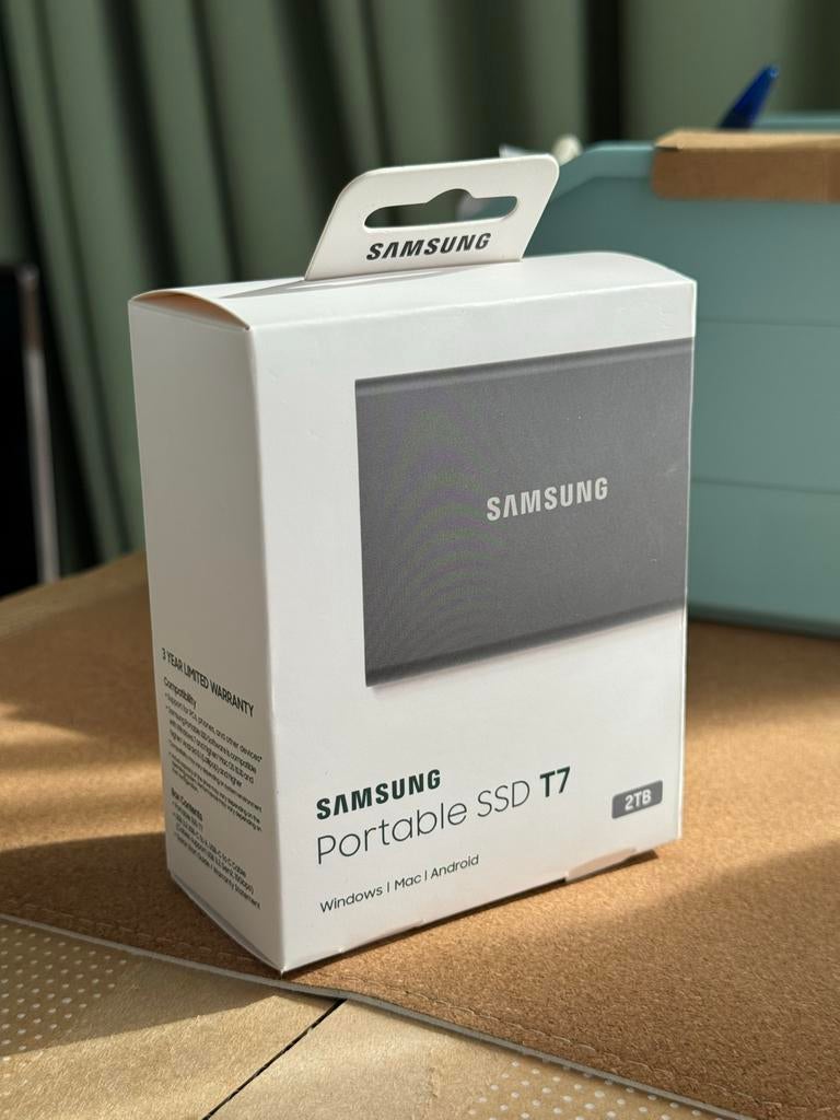 Samsung Portable SSD T7 2TB Externe SSD, Computers en Software, Harde schijven, Nieuw, Server, Extern, SSD, USB, Ophalen of Verzenden