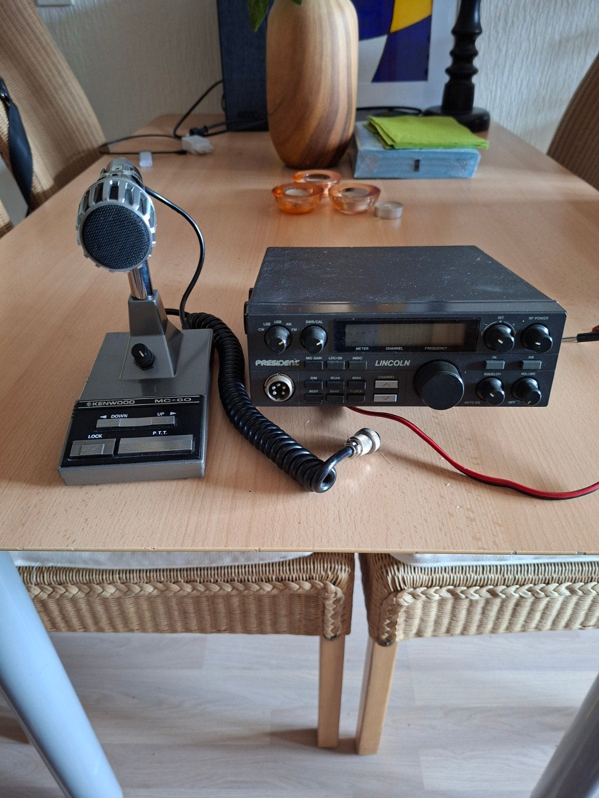 President Lincoln CB-radio met Kenwood MC-60 microfoon, Ophalen, Gebruikt, Zender en Ontvanger