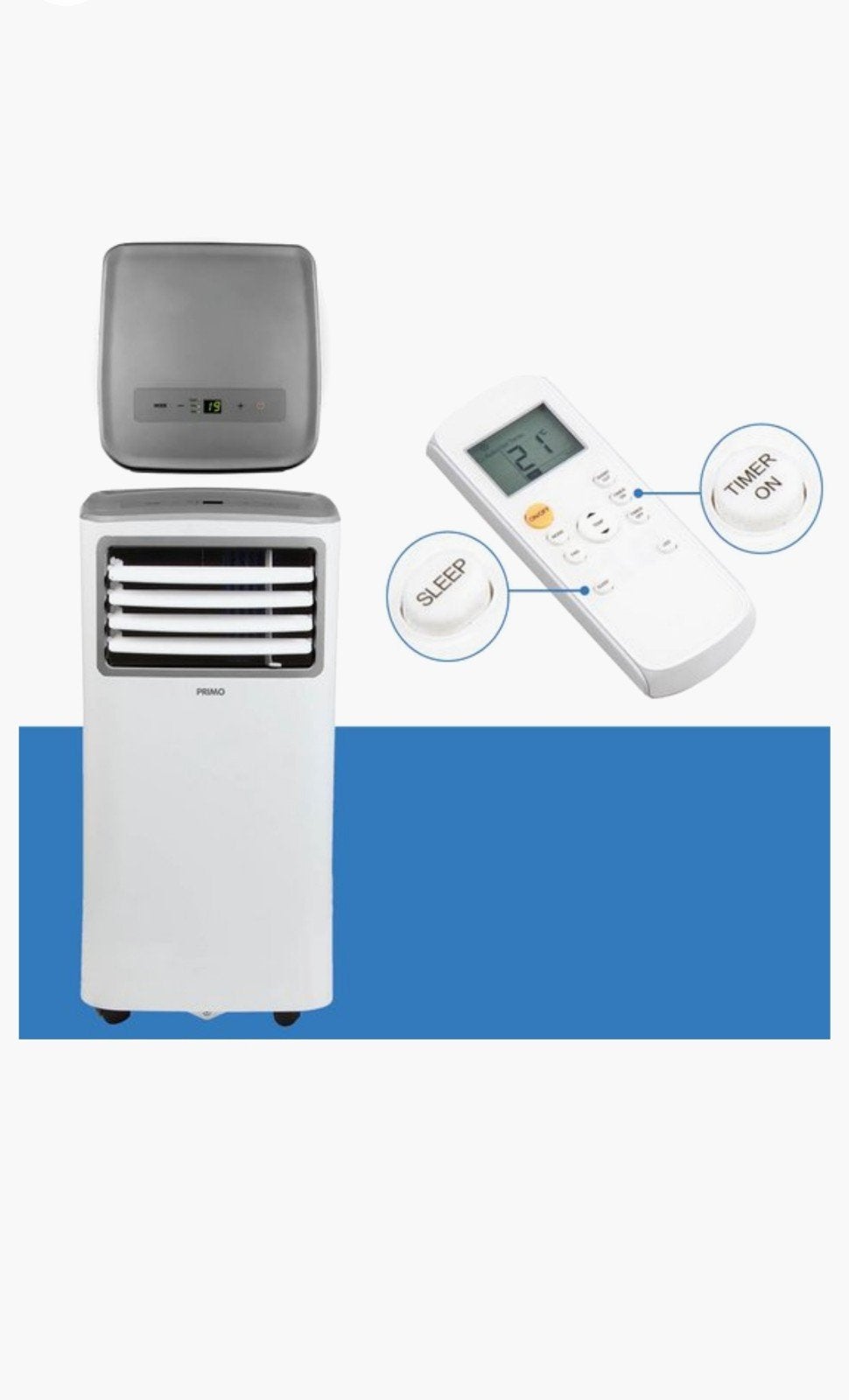 PRIMO PR579AC 3-in-1 Mobiele Airco - Ventilator, Witgoed en Apparatuur, Ophalen of Verzenden