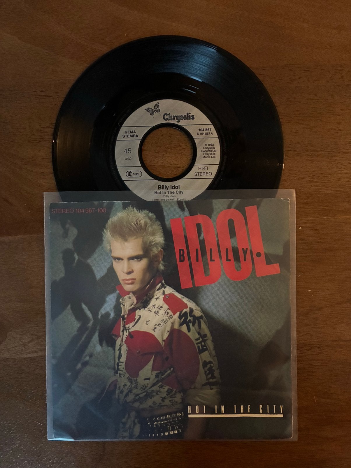 Billy Idol - Hot in the city, Ophalen of Verzenden, 7 inch