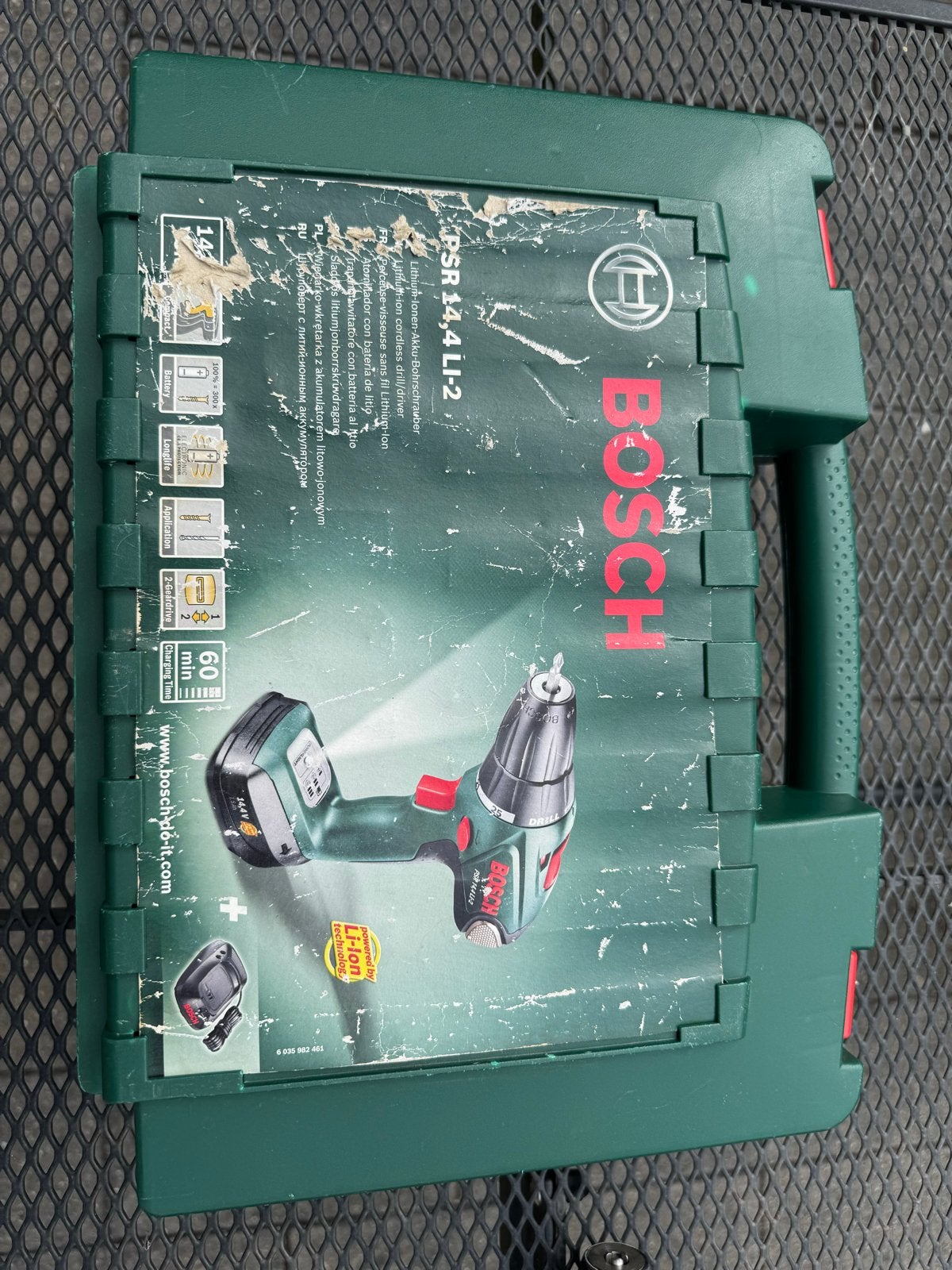 Bosch PSR 14,4 LI-2 Accuboormachine met lader en koffer, Ophalen of Verzenden, Gebruikt, Minder dan 400 watt, Boor- en Schroefmachine