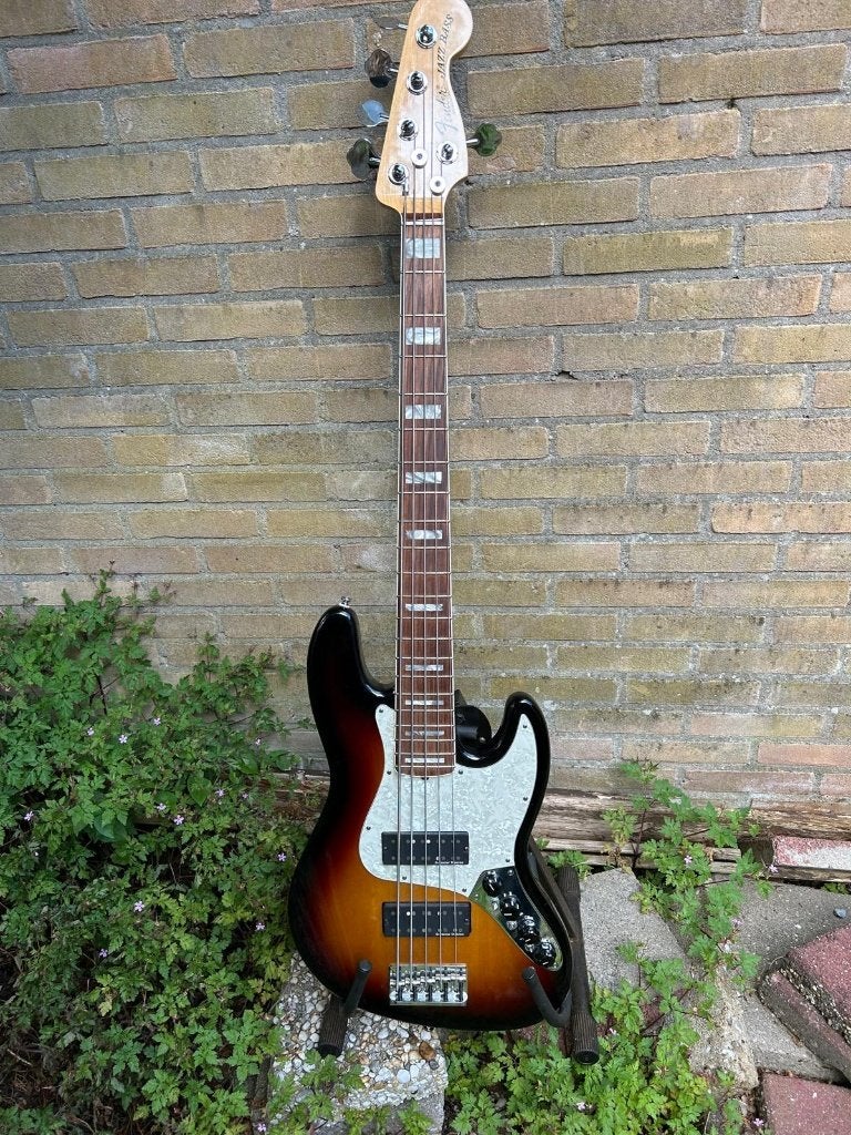Fender American Deluxe Jazz Bass V  met hardshell flightcase, Muziek en Instrumenten, Snaarinstrumenten | Gitaren | Bas, Ophalen of Verzenden