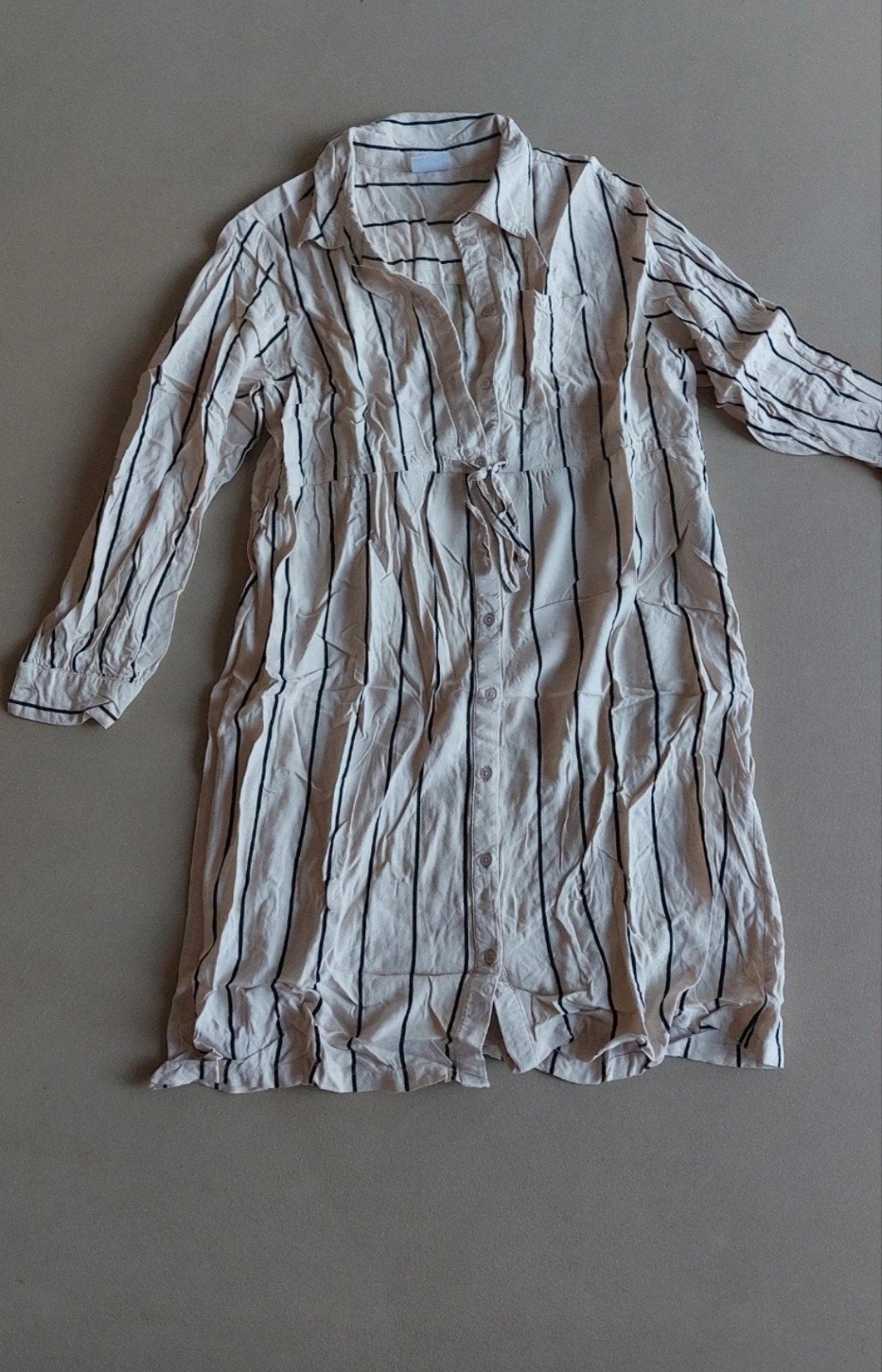 Mamalicious gestreepte zwangerschapsjurk XL, Ophalen, Beige, Mamalicious, Maat 46/48 (XL) of groter