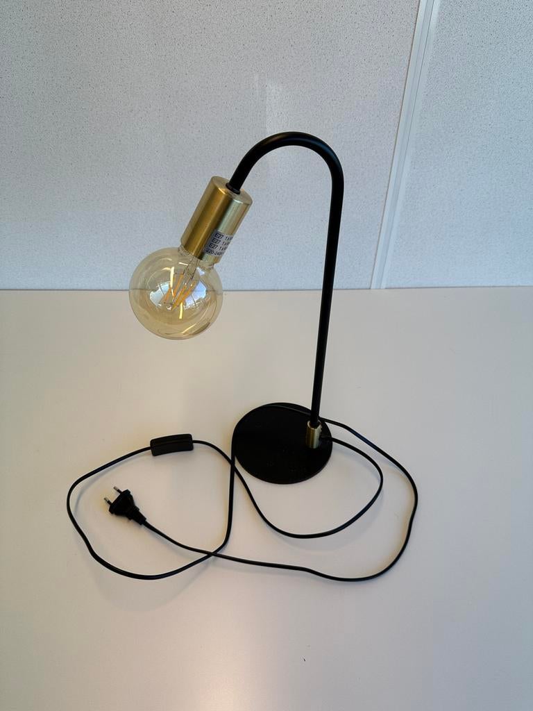 Nachtlamp/bureaulamp Loods 5 met gloeipeer, Ophalen of Verzenden, Zo goed als nieuw, Metaal, Minder dan 50 cm