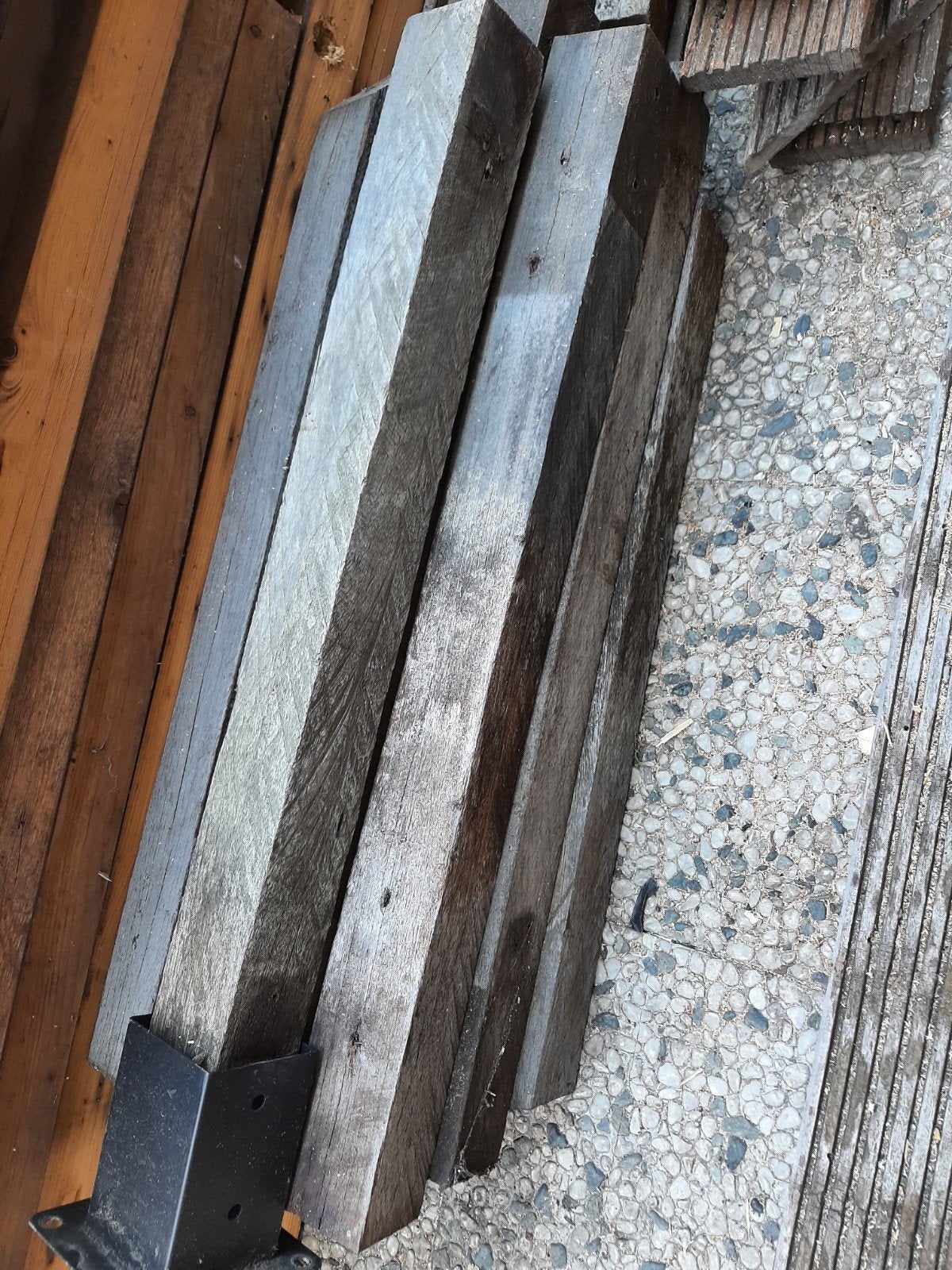 Hardhout Azobe: Palen, Piketten en Vlonderplanken, Ophalen, Gebruikt, Palen, Hardhout