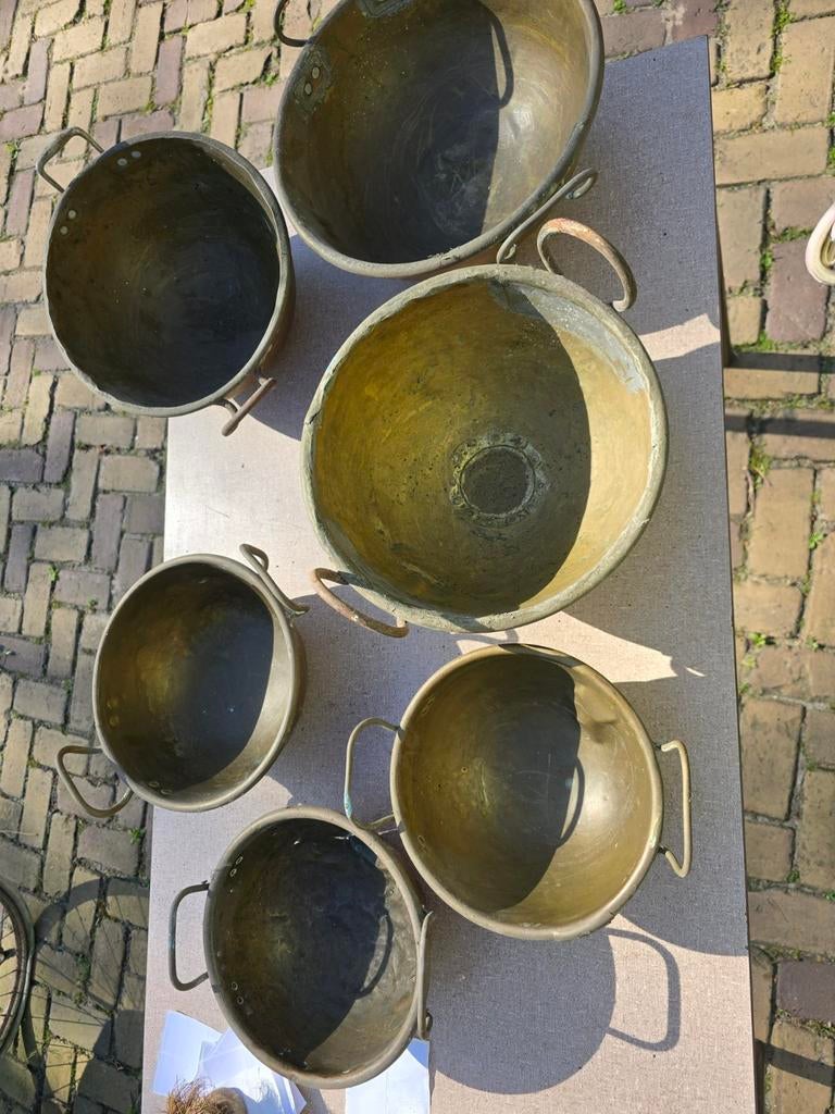 Antieke messing ketels, Ophalen of Verzenden, Metaal