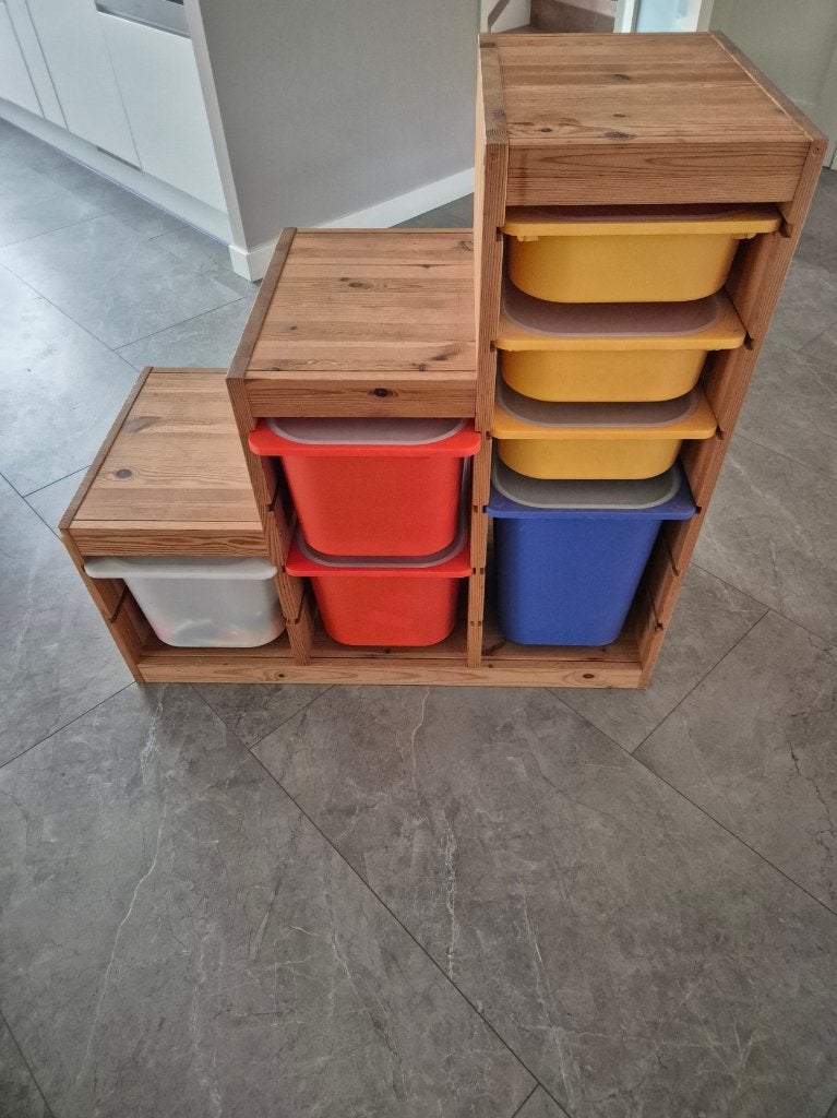 Trapkast Ikea (Trofast) met vrolijk gekleurde laden, Ophalen, Gebruikt, 75 tot 100 cm, Minder dan 50 cm