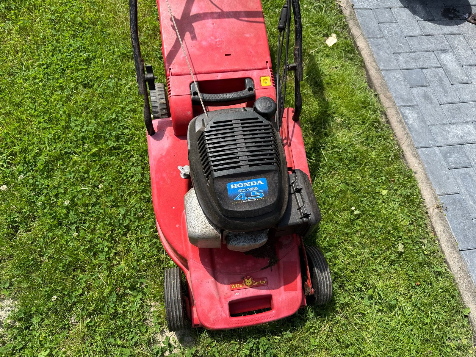 Wolf Garten grasmaaier met Honda motor 45cm, Tuin en Terras, Grasmaaiers, Ophalen, Cirkelmaaier, Gebruikt, 40 t/m 49 cm